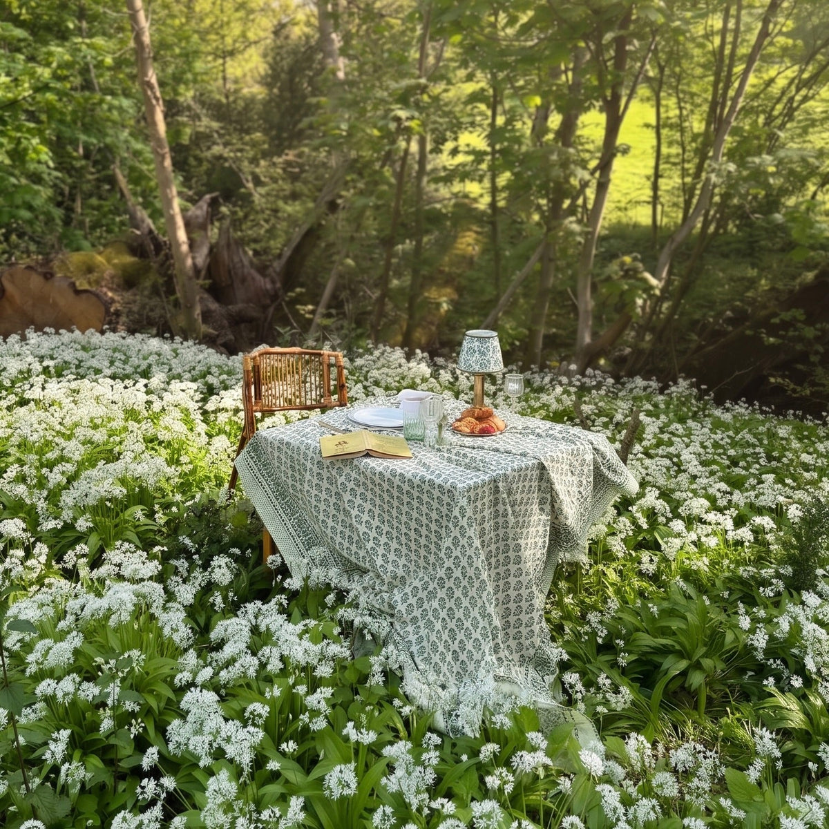 Green Somerset Tablecloth