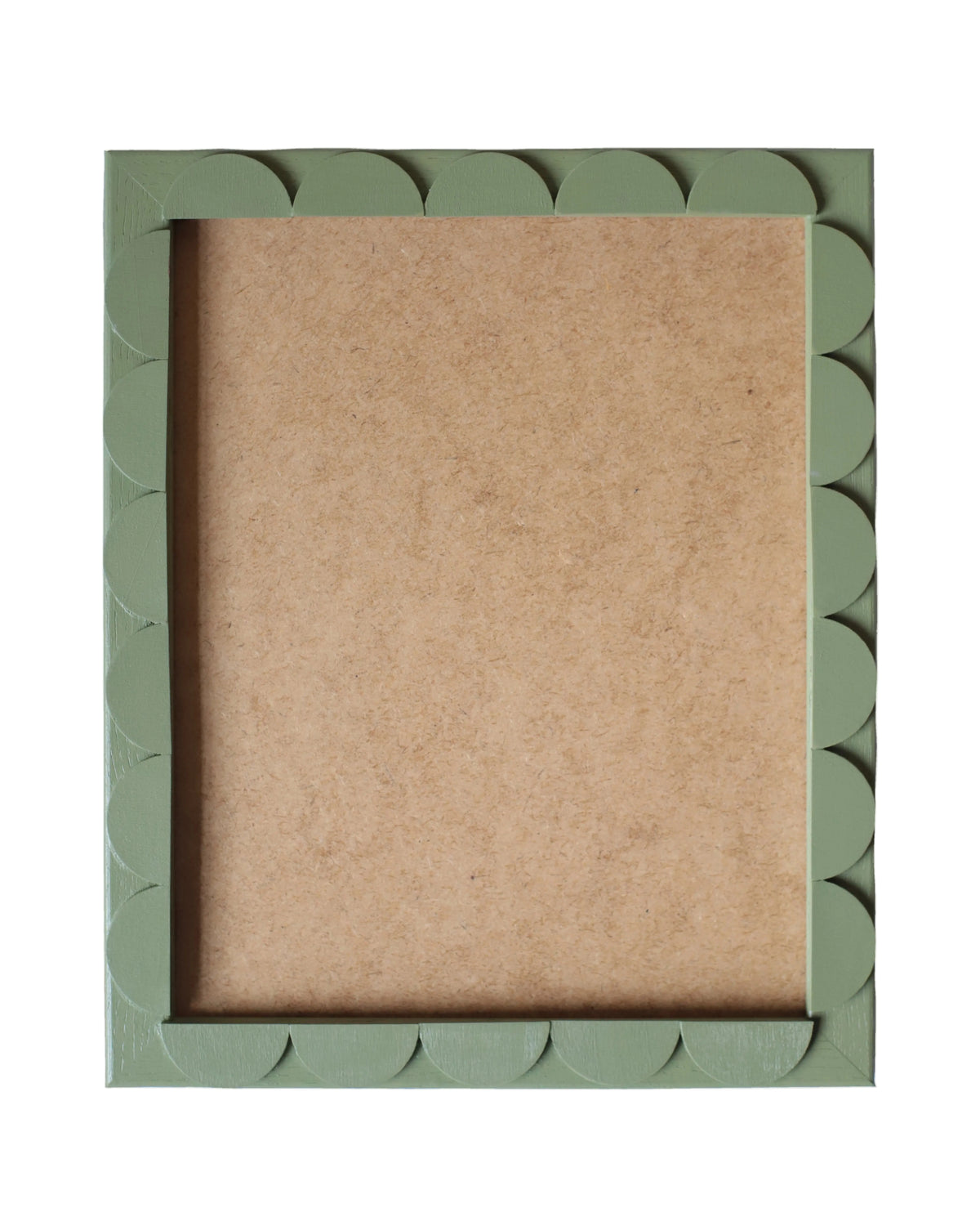 Sage Green Stained Scallop Frame