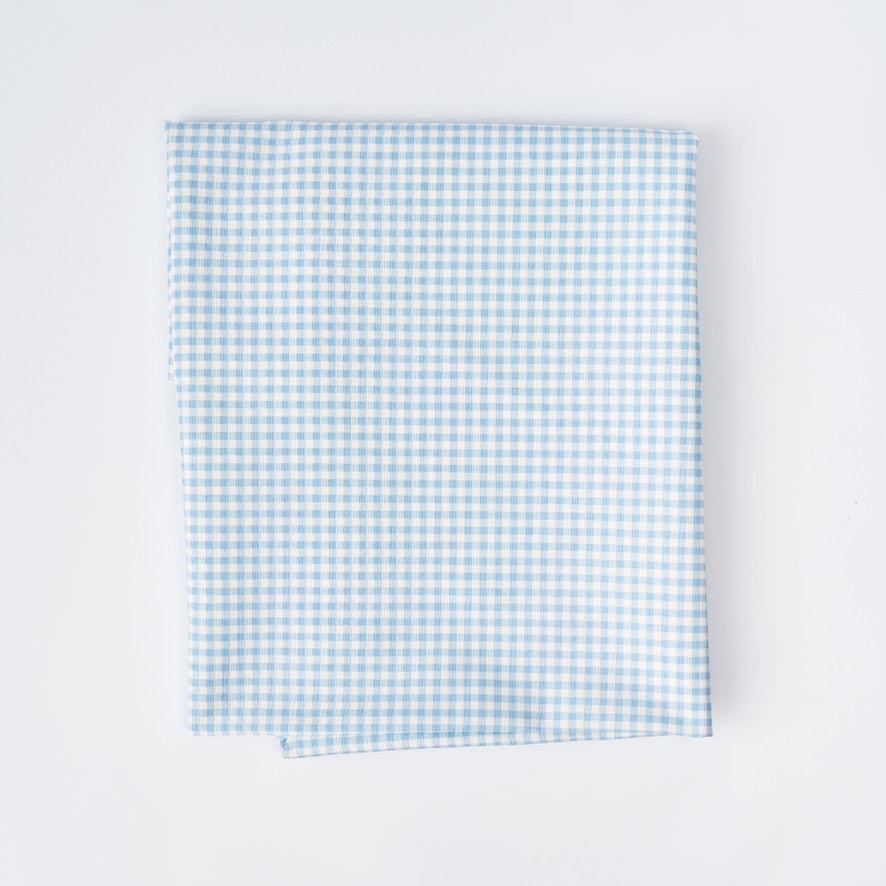 Blue and White Gingham Tablecloth