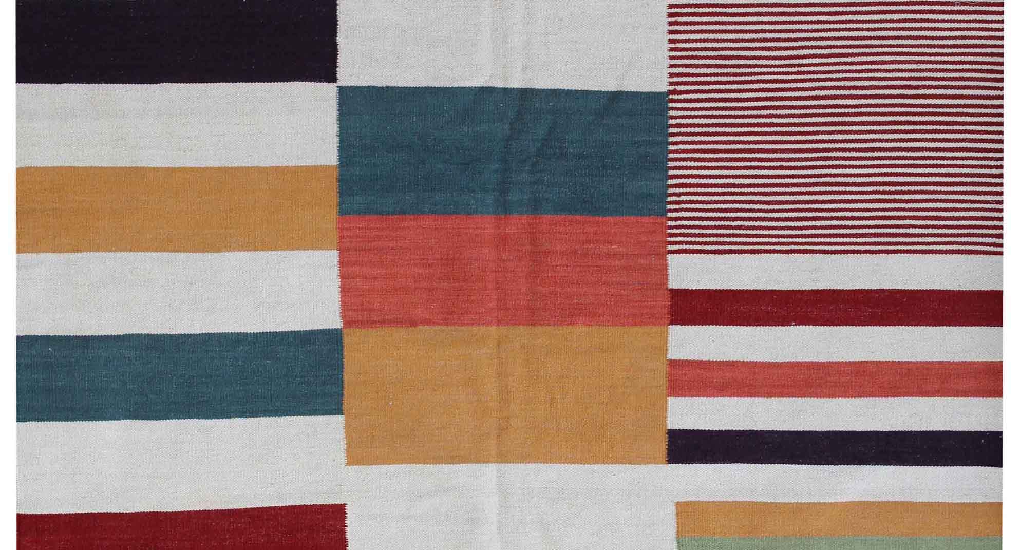 Multi-coloured Modern Kilim Rug