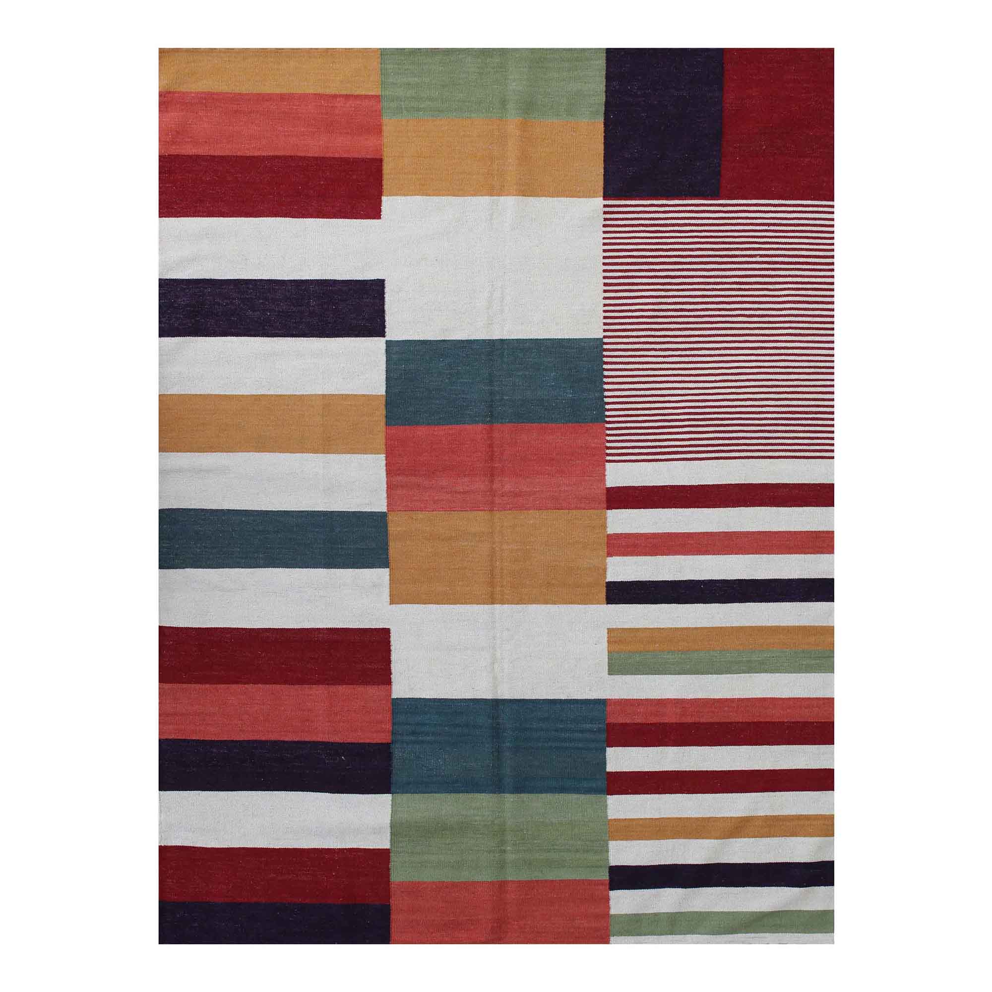 Multi-coloured Modern Kilim Rug