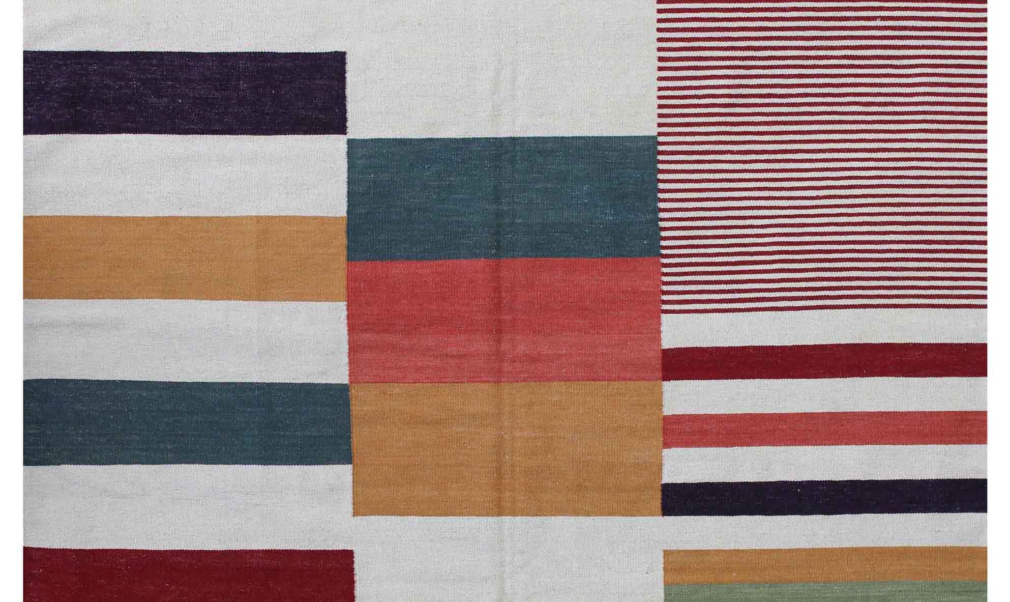 Multi-coloured Modern Kilim Rug