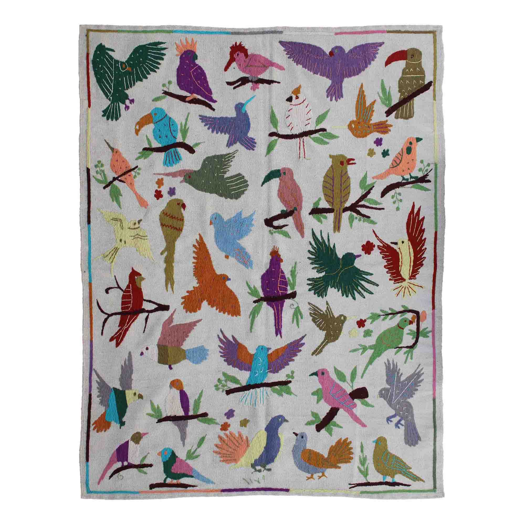 Unique Bird Suzani Kilim Rug