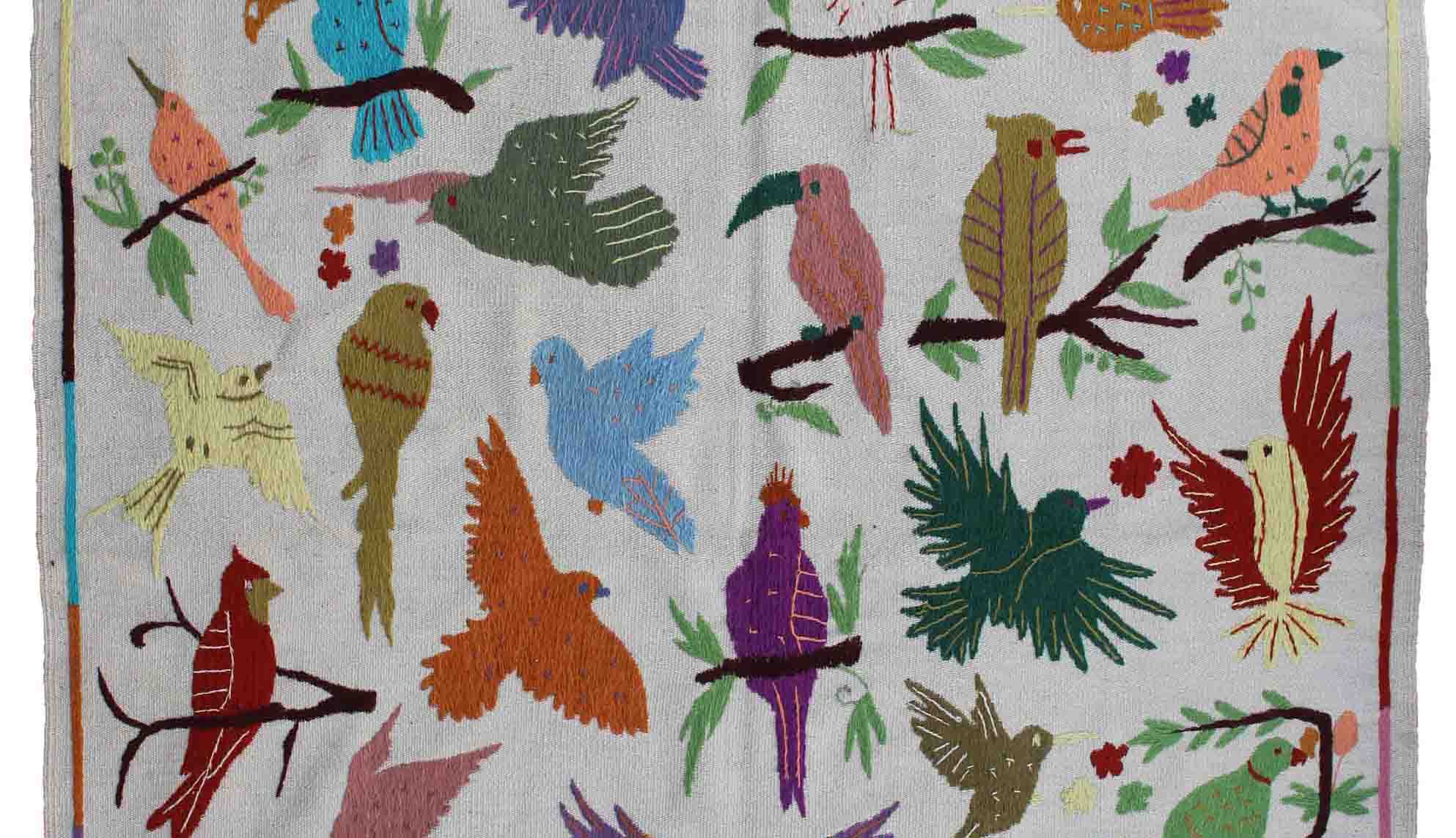 Unique Bird Suzani Kilim Rug