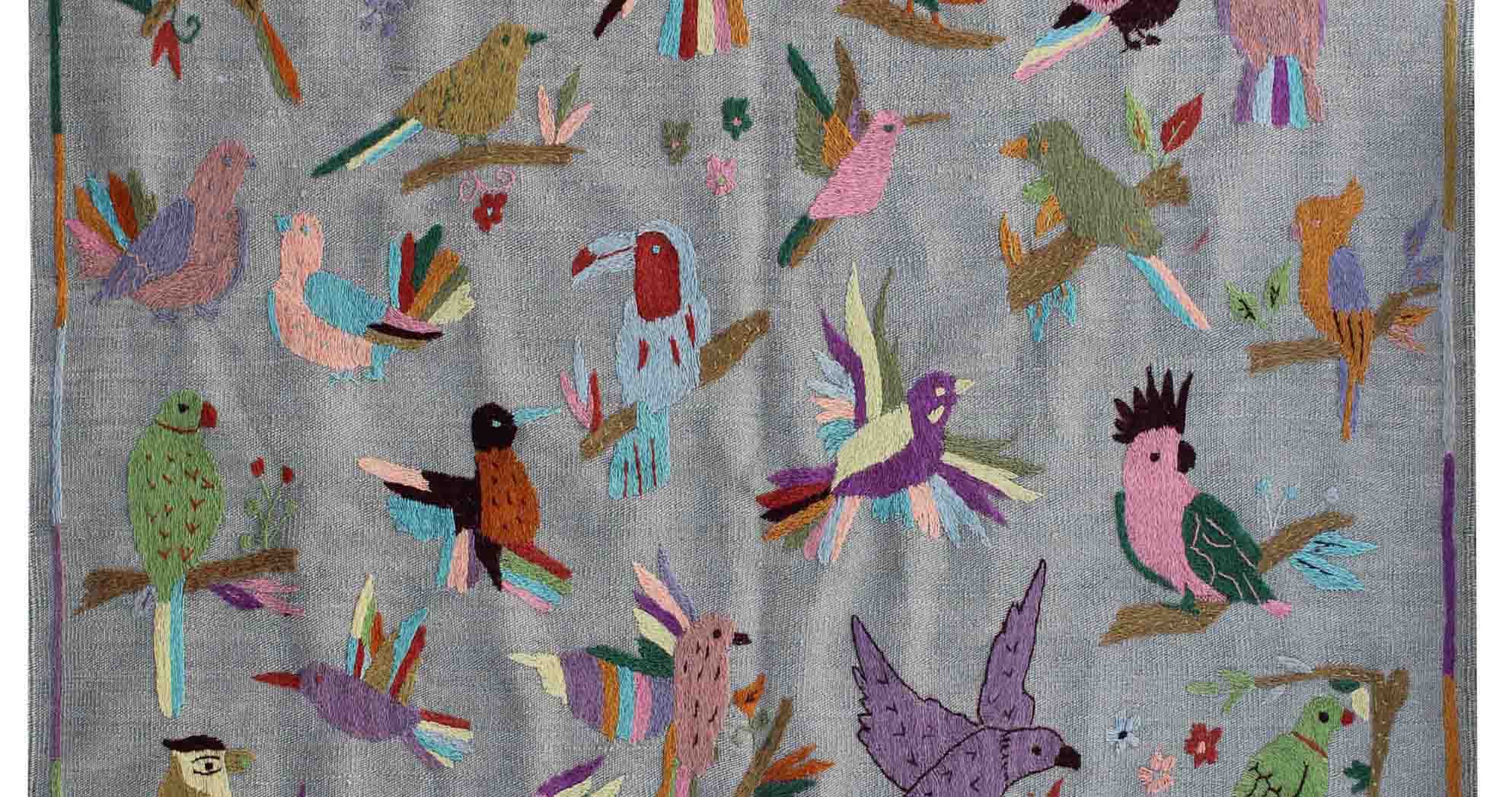 Unique Bird Suzani Kilim Rug