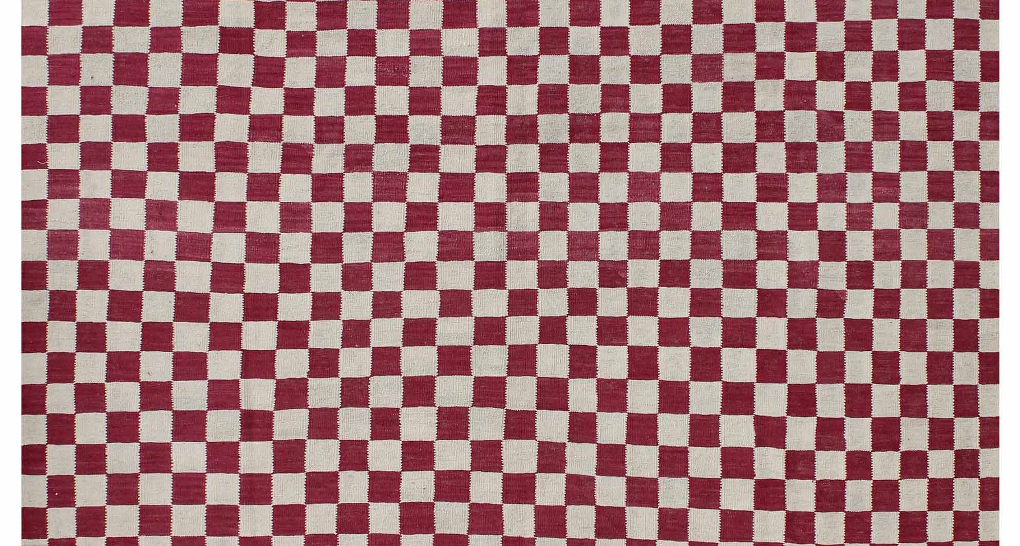 Checkerboard Modern Kilim Rug