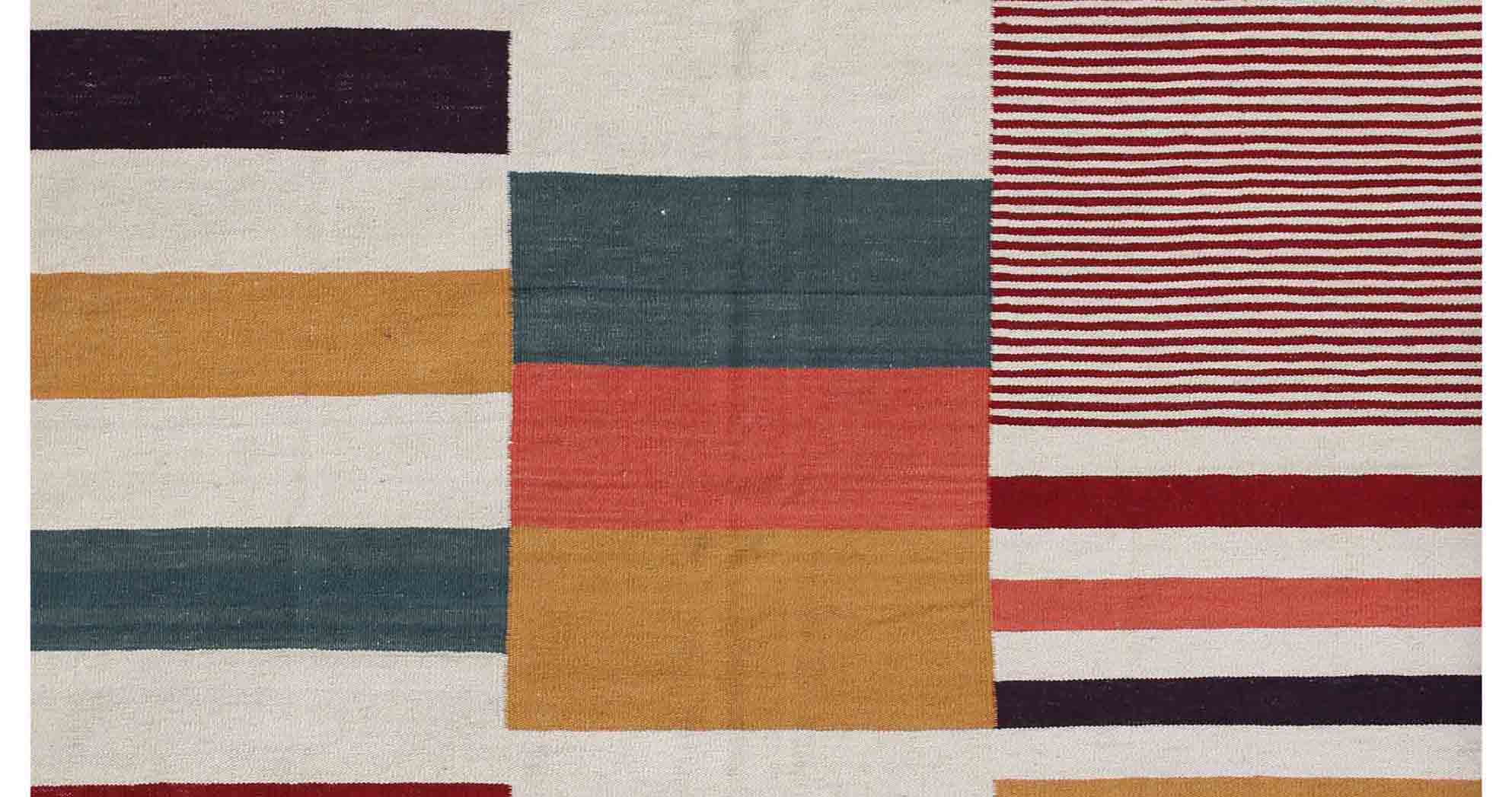 Multi-coloured Modern Kilim Rug