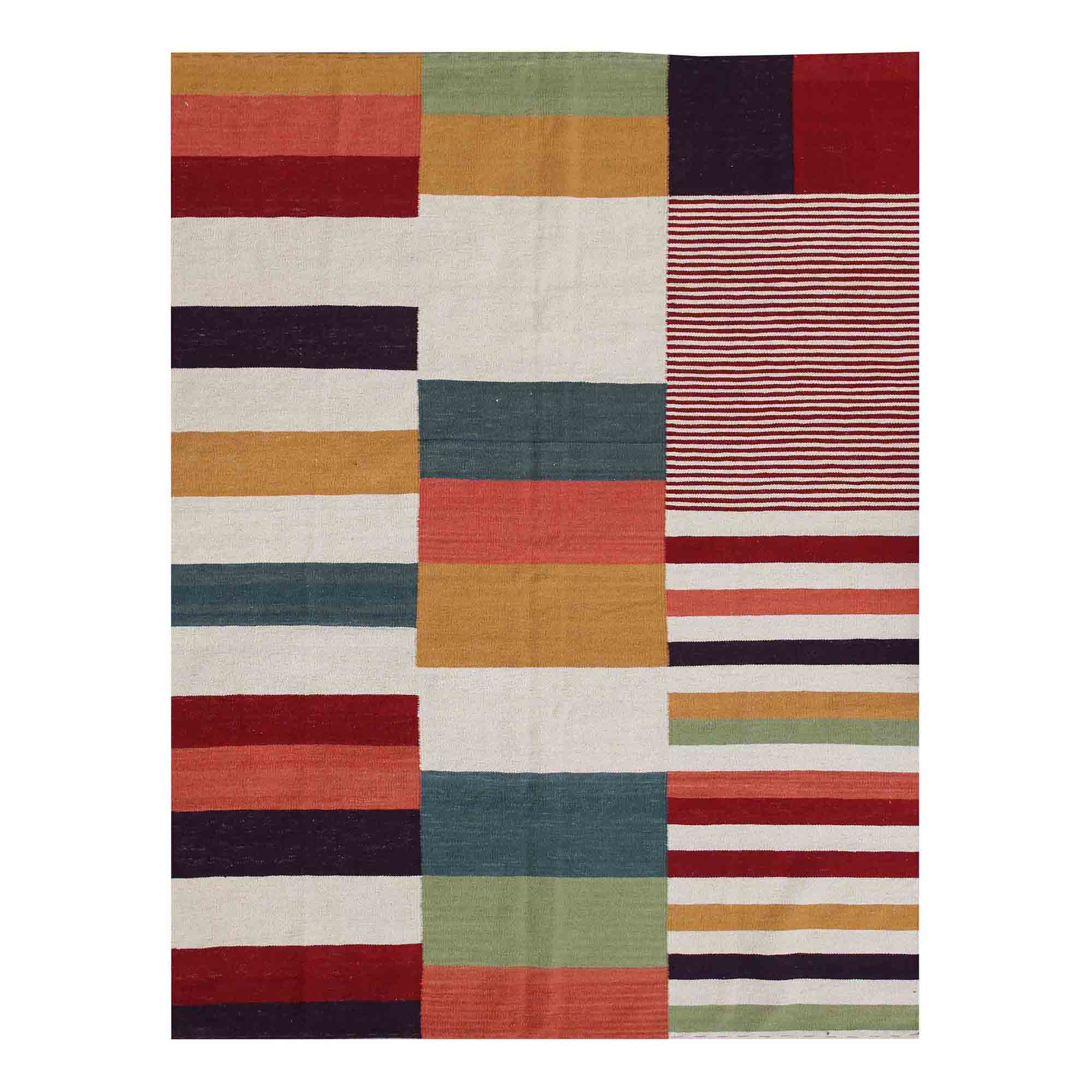 Multi-coloured Modern Kilim Rug