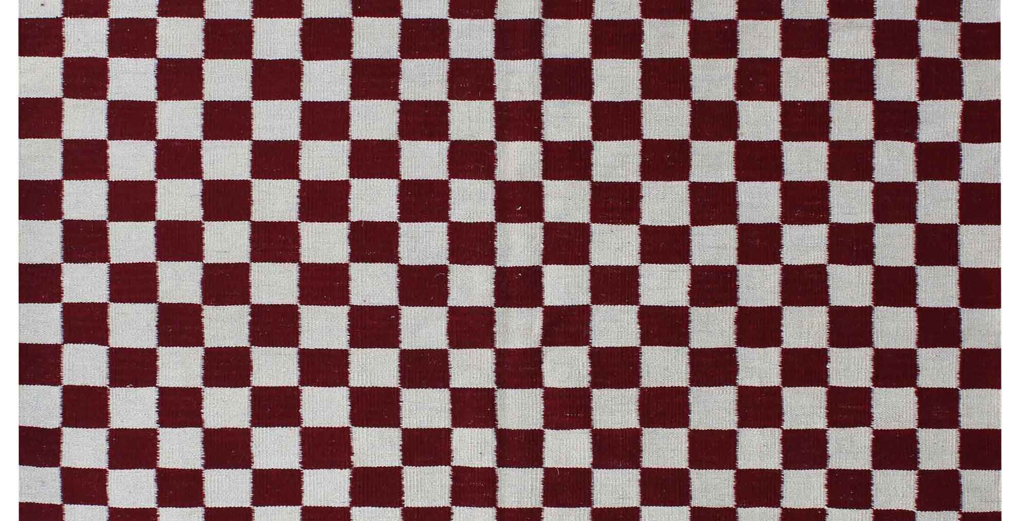 Checkerboard Modern Kilim Rug