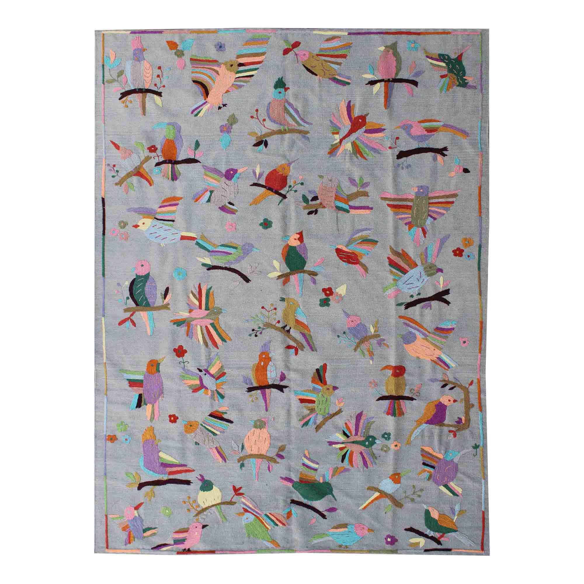 Unique Bird Suzani Kilim Rug