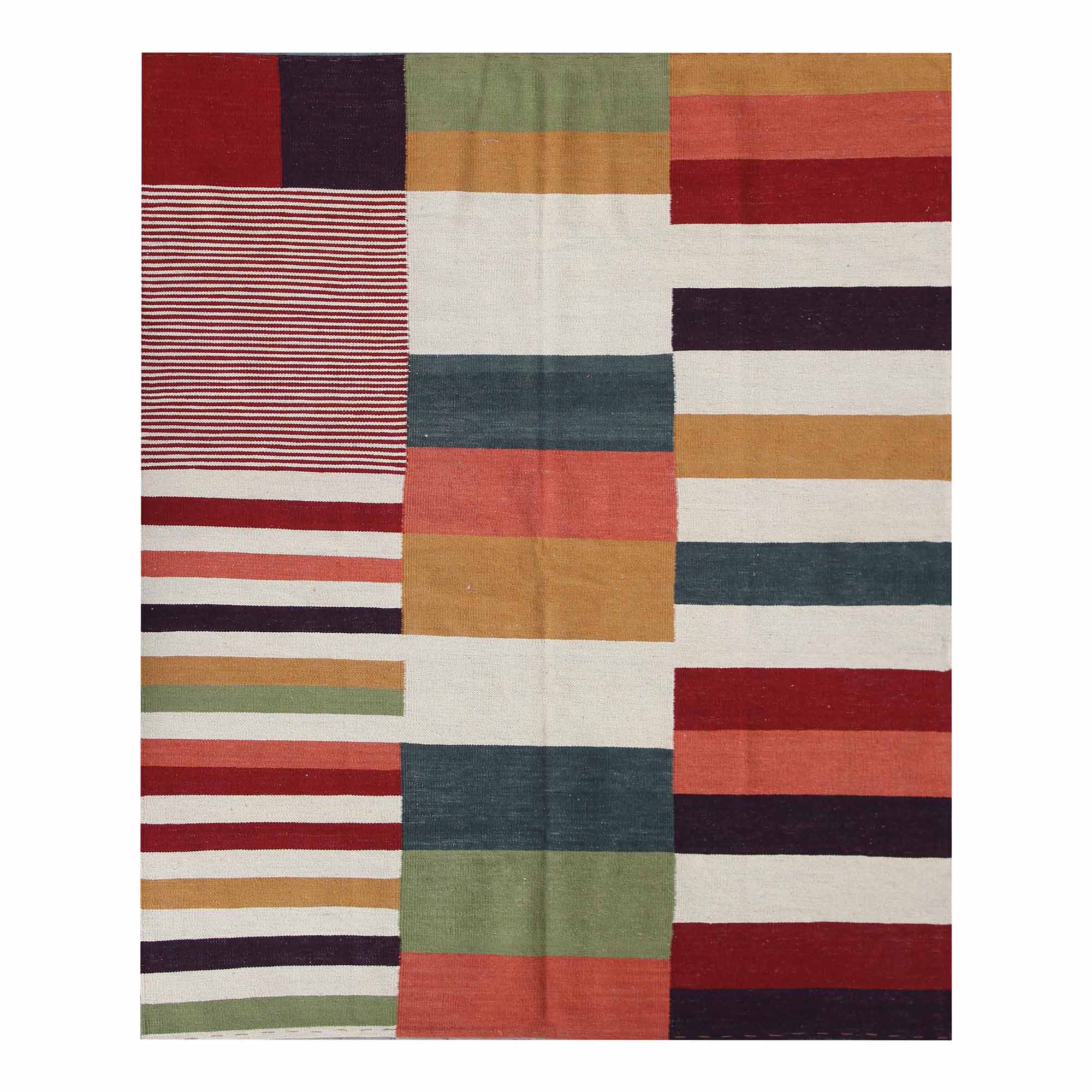 Multi-coloured Modern Kilim Rug
