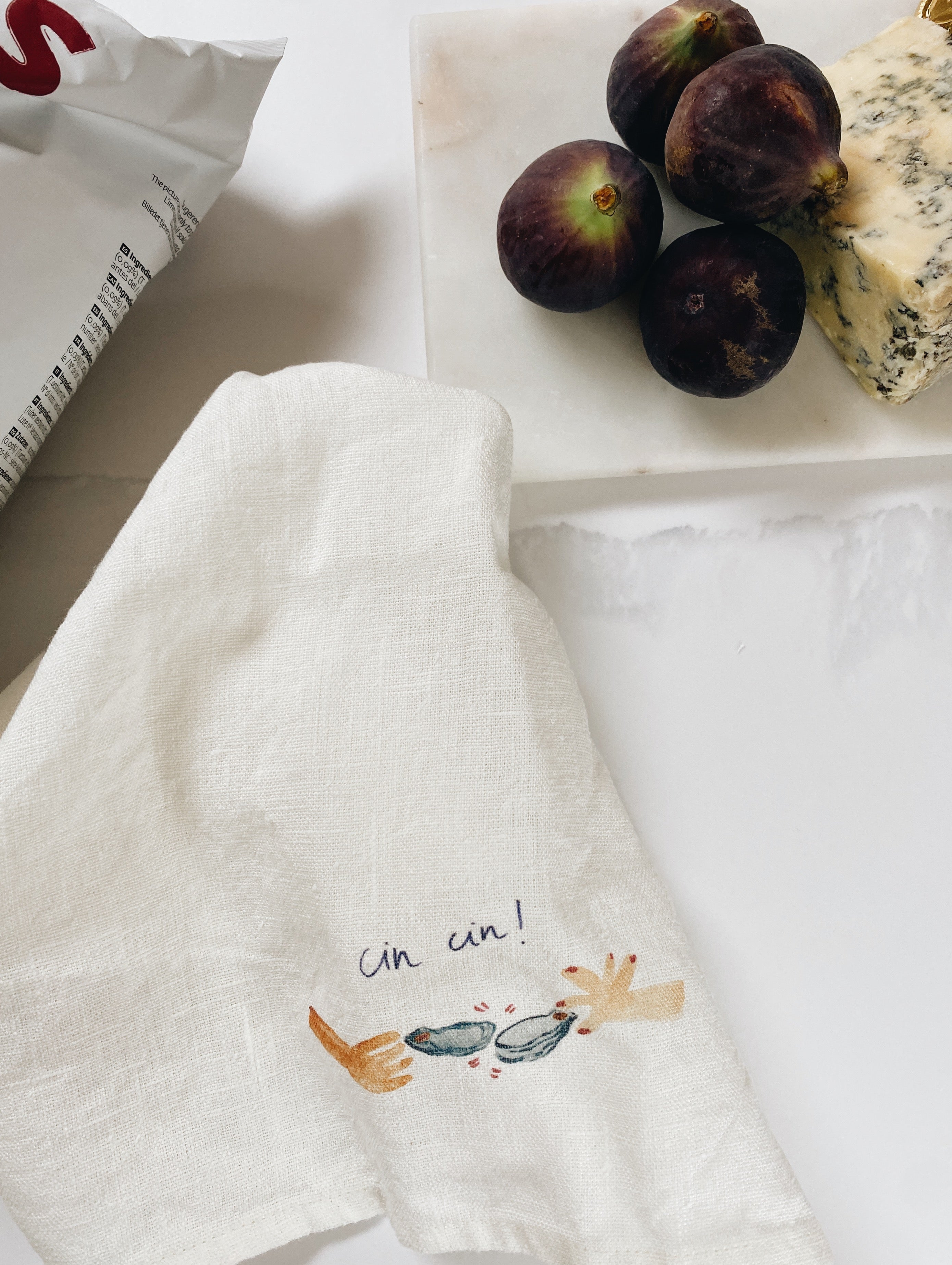 The Tower & Oyster Cheers - Set of Two Linen Napkins