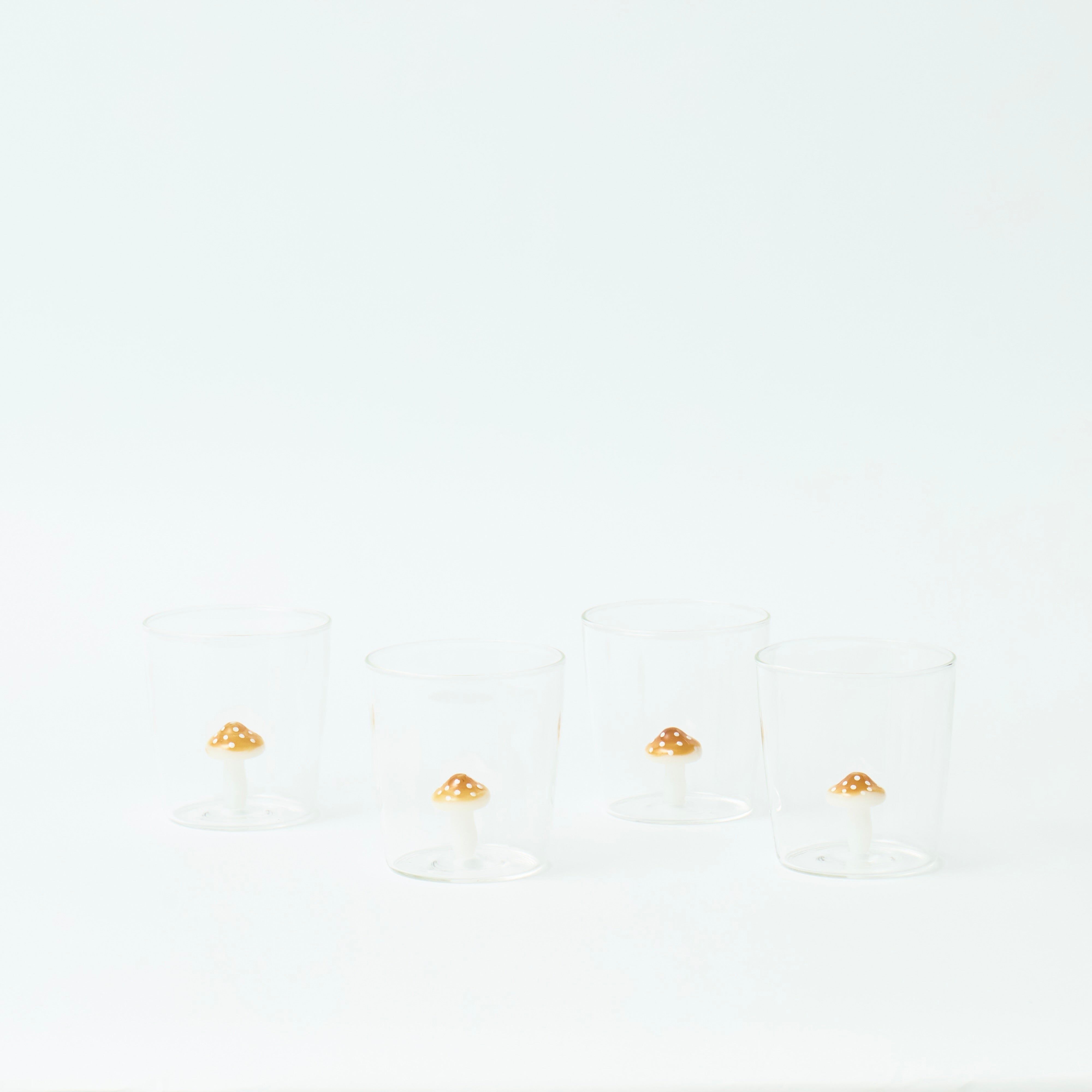 Orange Shroom Glasses (Set of 4)