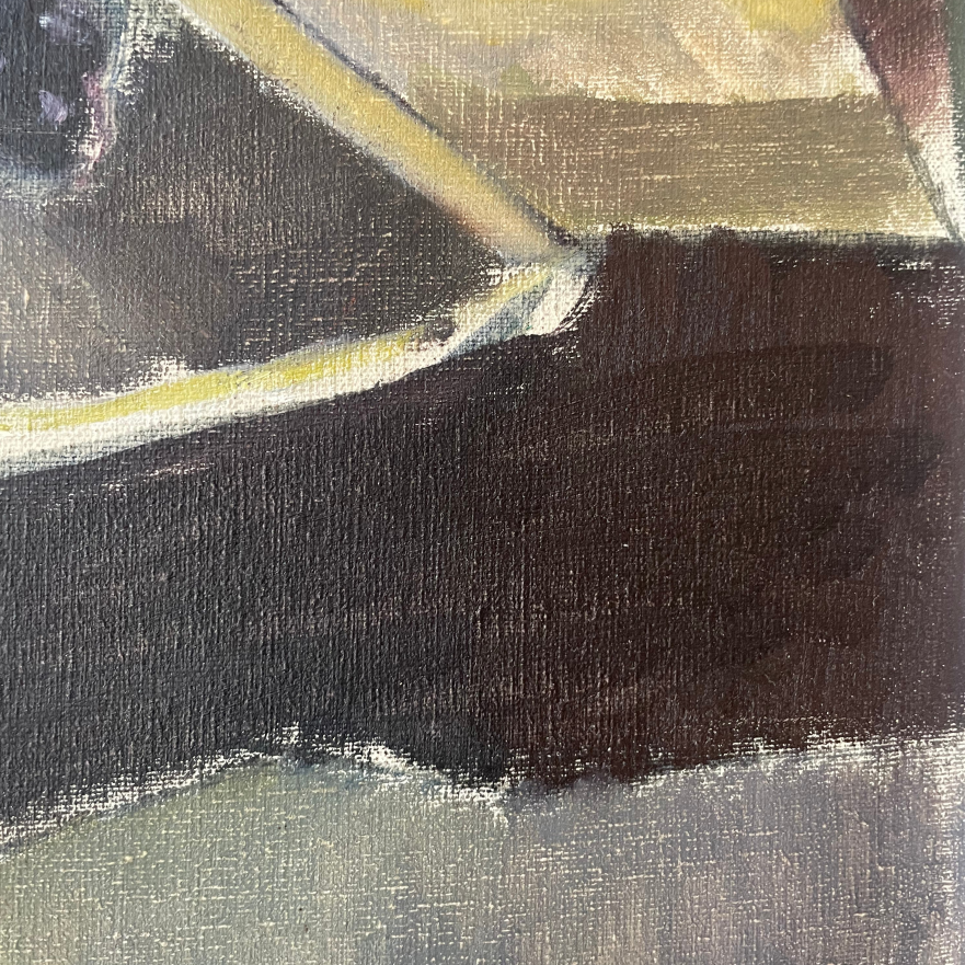 Still Life with Wine and Rose Oil Painting