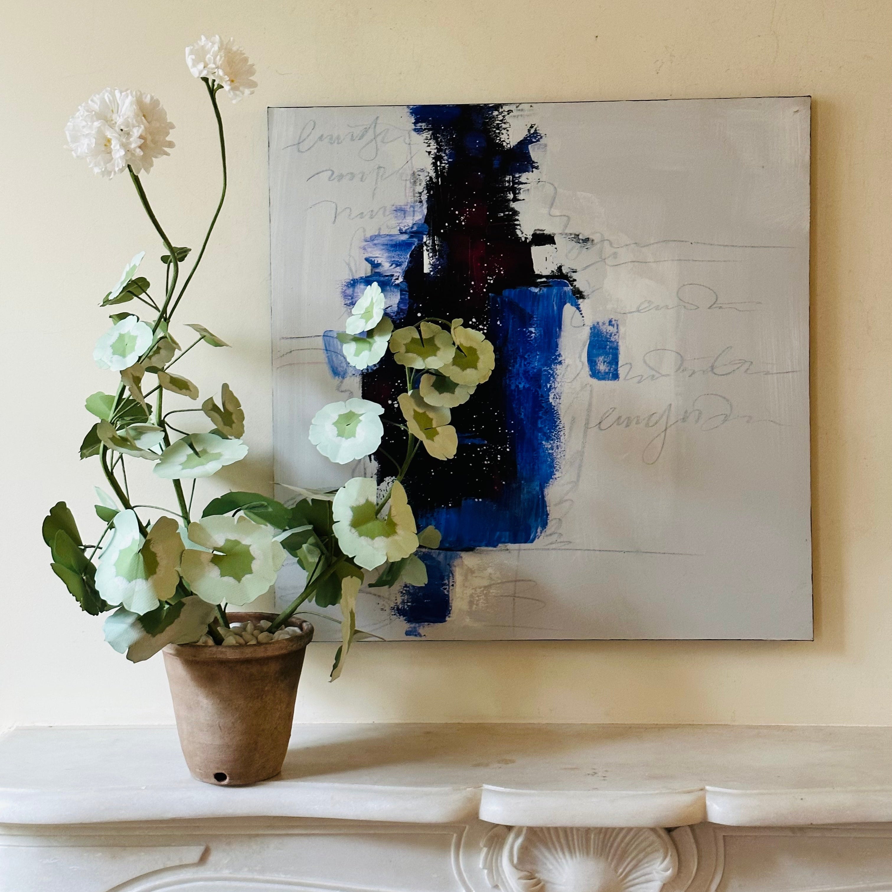 Black and Blue Oil Painting