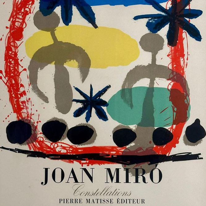 Constellations Vintage Lithographic Poster by Joan Miró