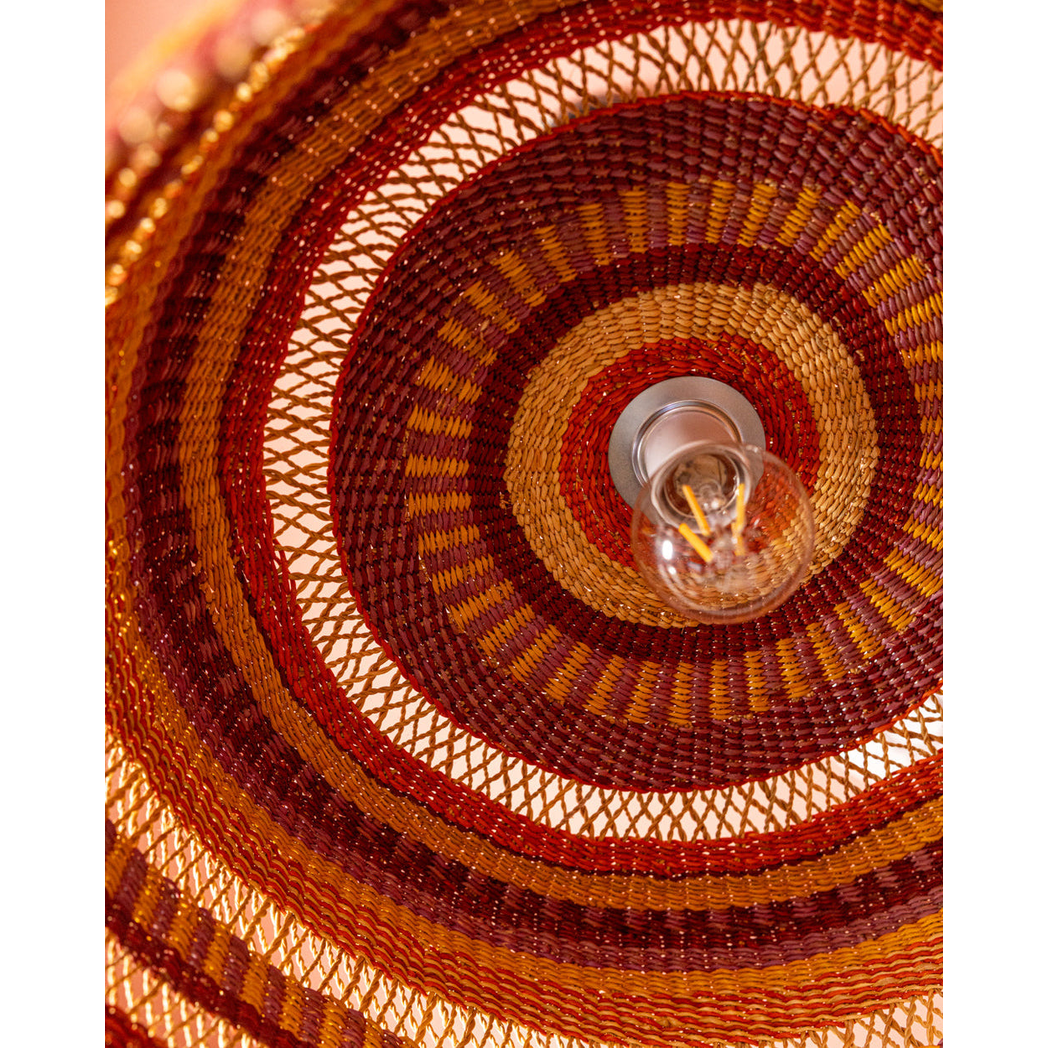 Ghanaian Handwoven Open Weave Light Shade 'Tamale Purple'