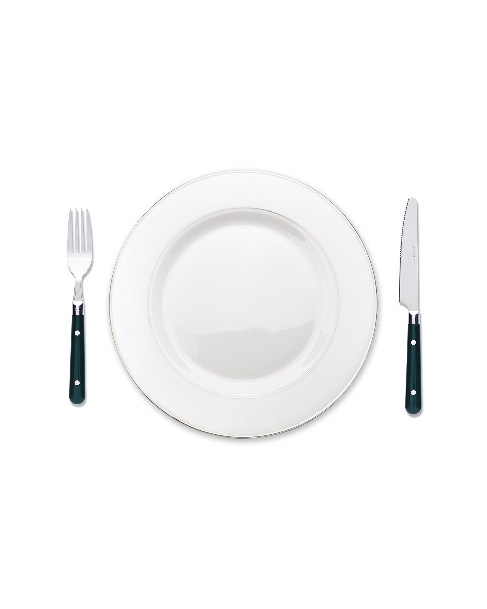 Bon Brasserie 16-Piece Stainless Steel Cutlery Set - Green