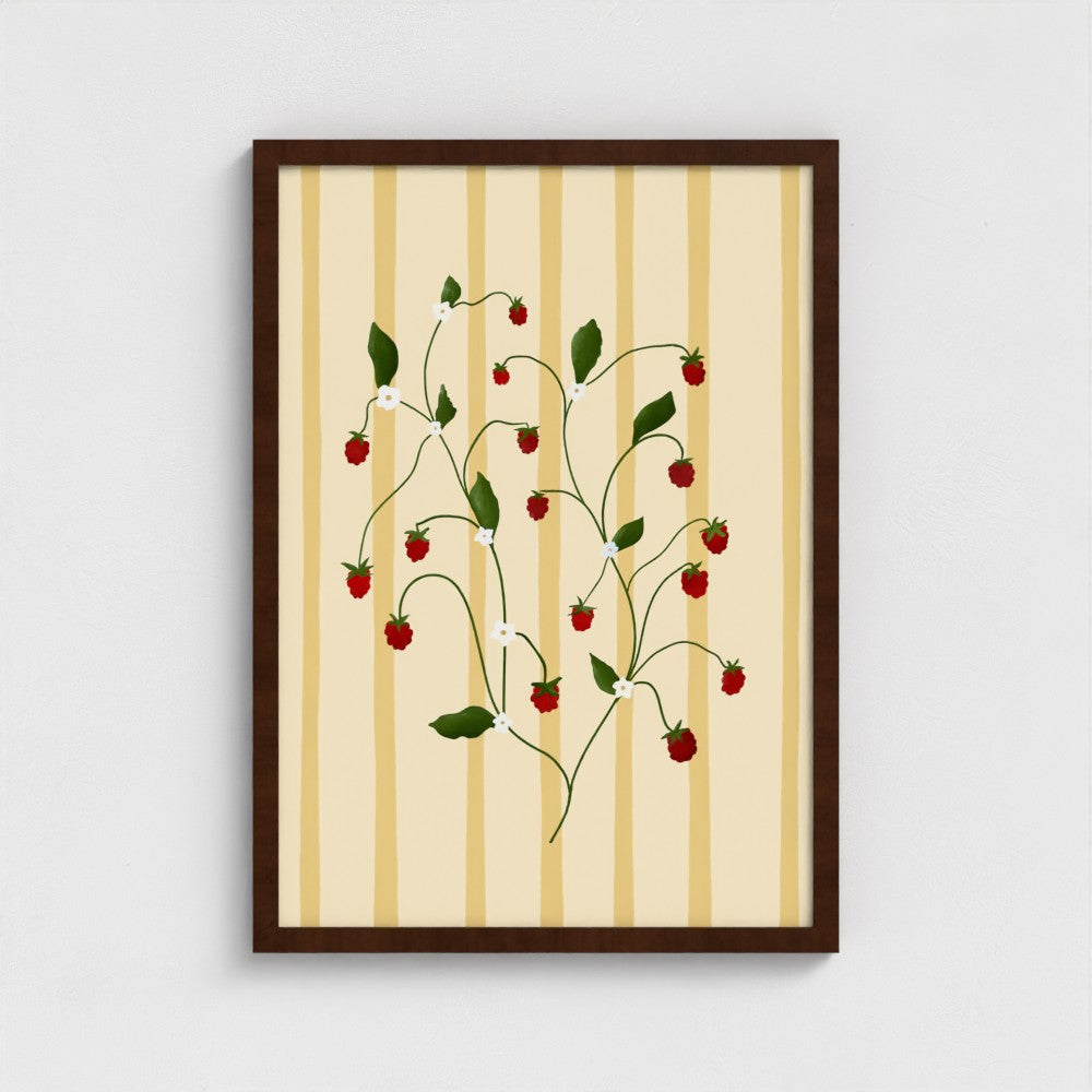 Raspberry Vine Art Print