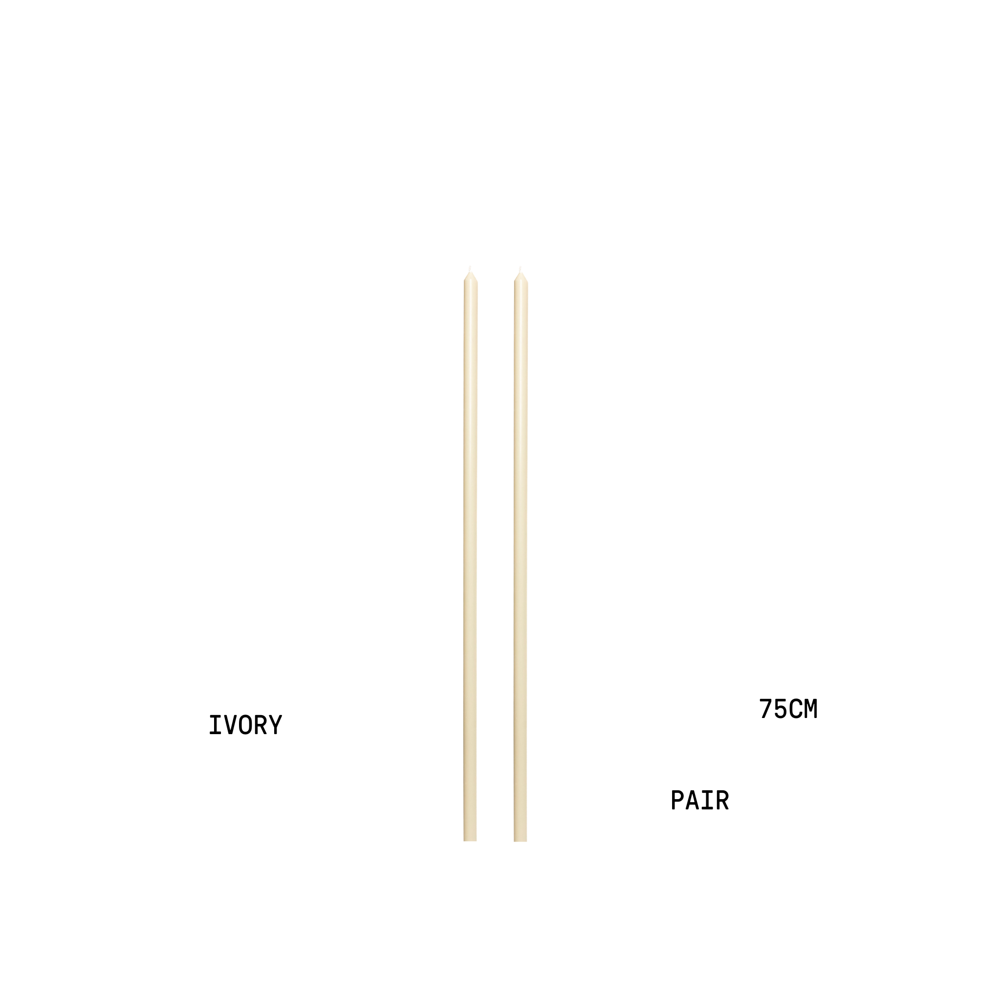 Ivory Tapered Candle Pair