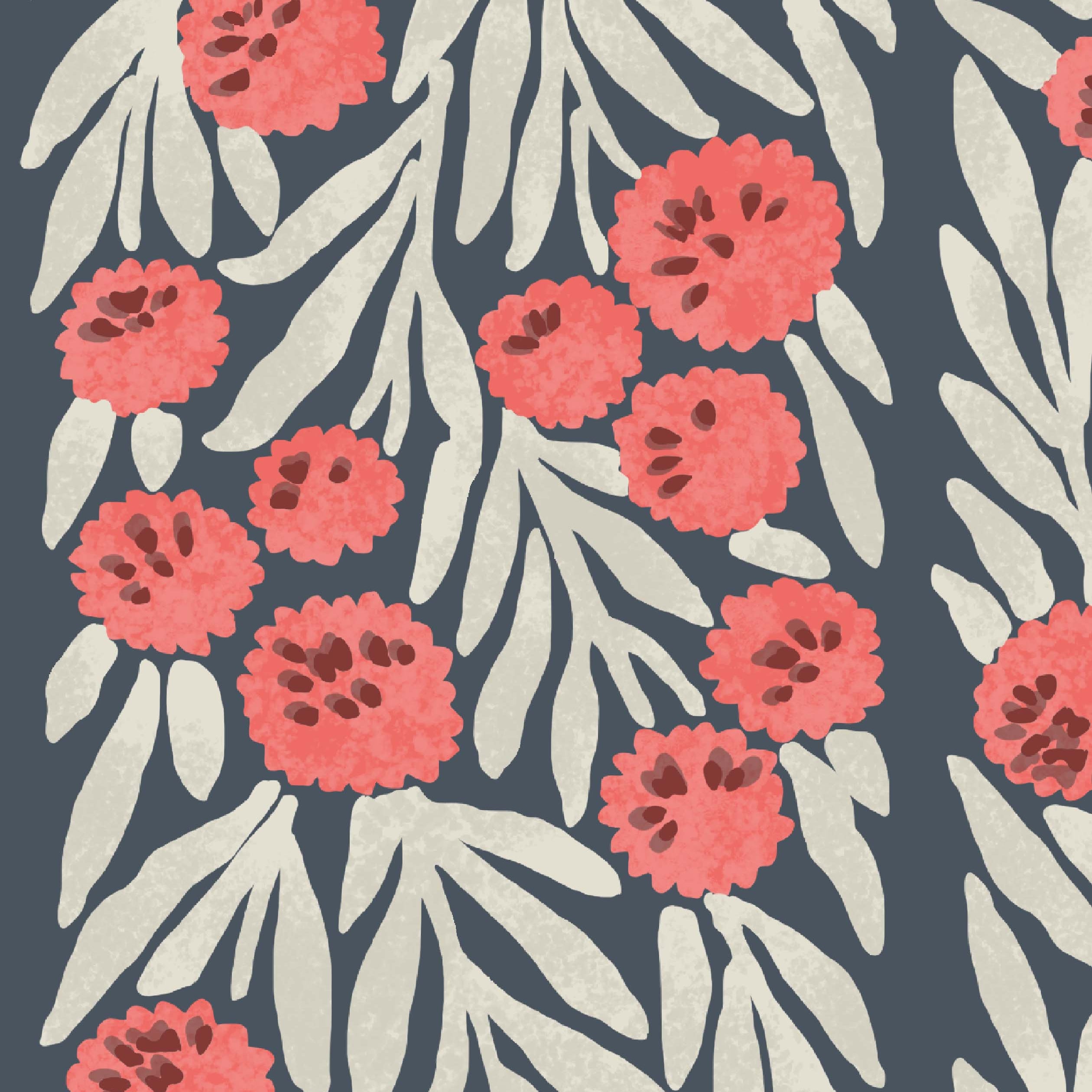 Sea Campion Wallpaper | Navy