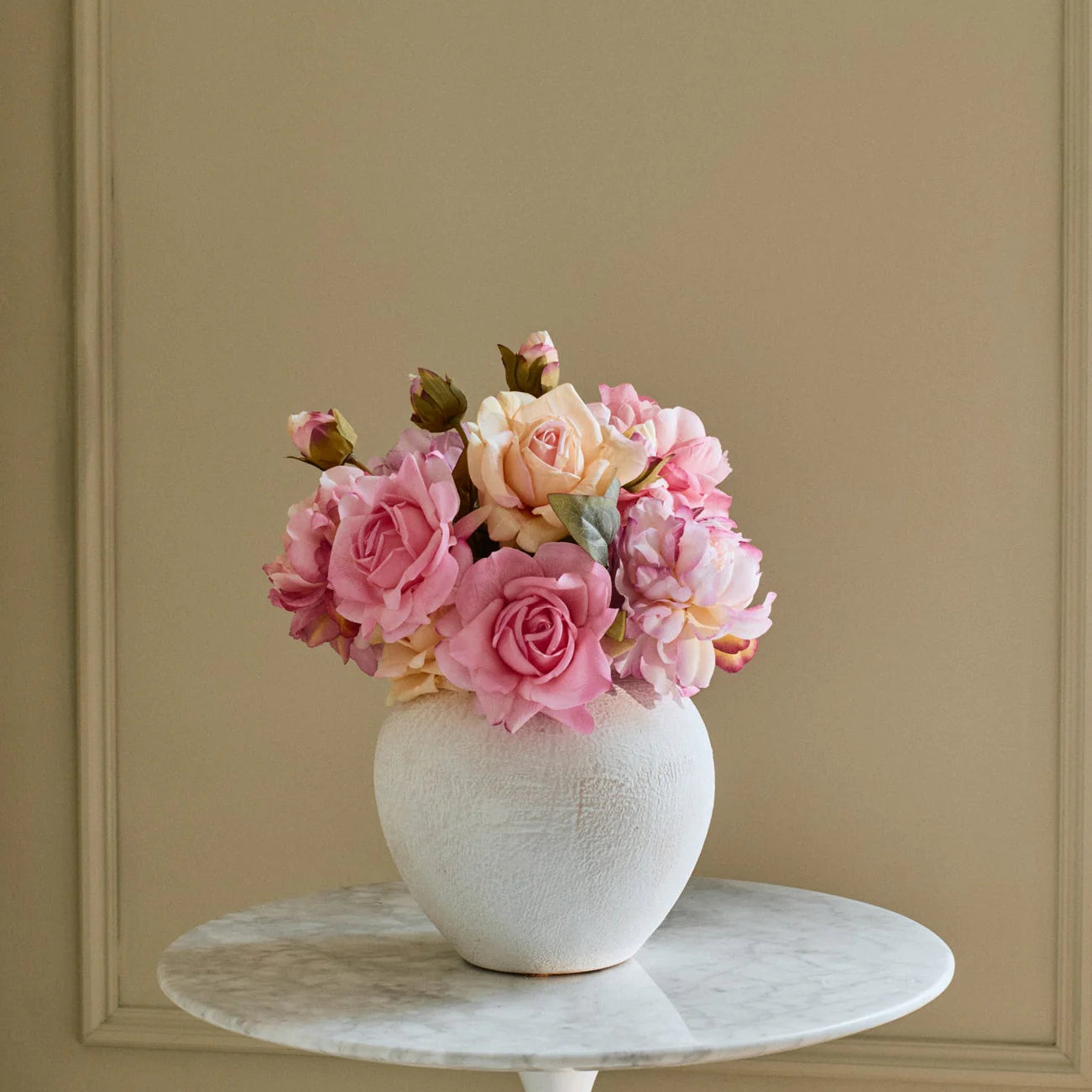 The Allegra | Faux Flower Arrangement | Soft Pinks & Purples