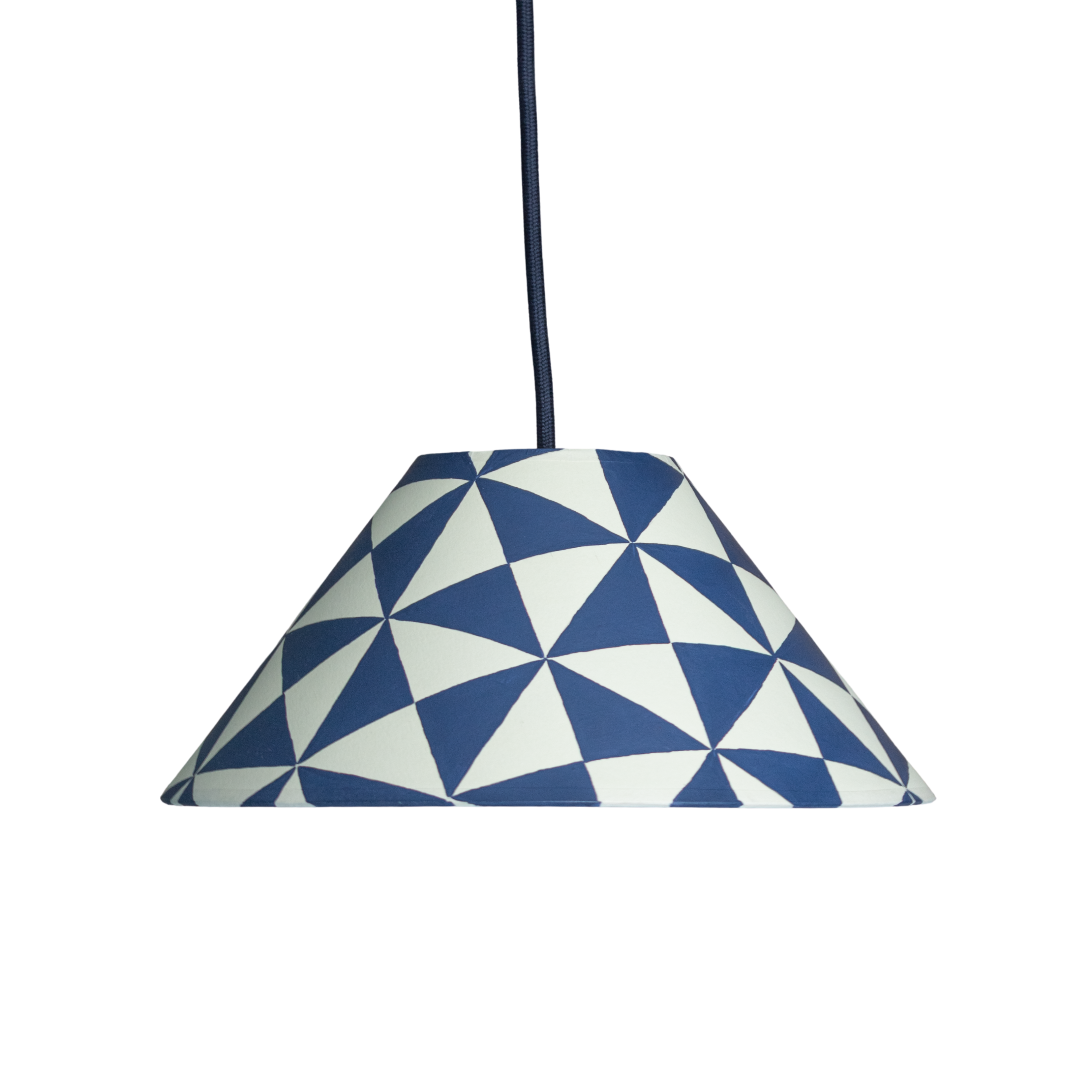 Geometric Handpainted Pendant | Blue