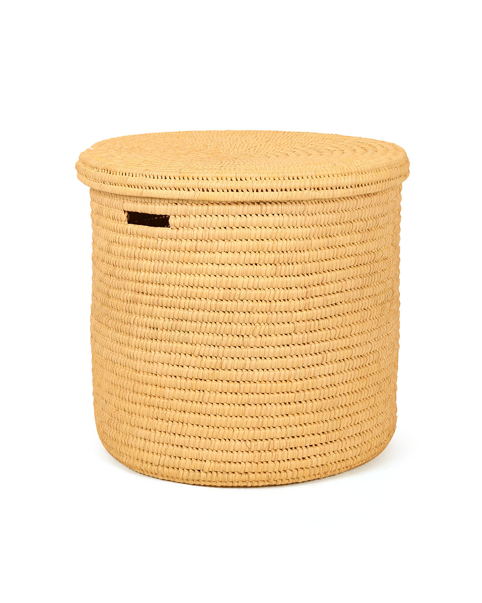 PALE: Natural Lidded Laundry Basket