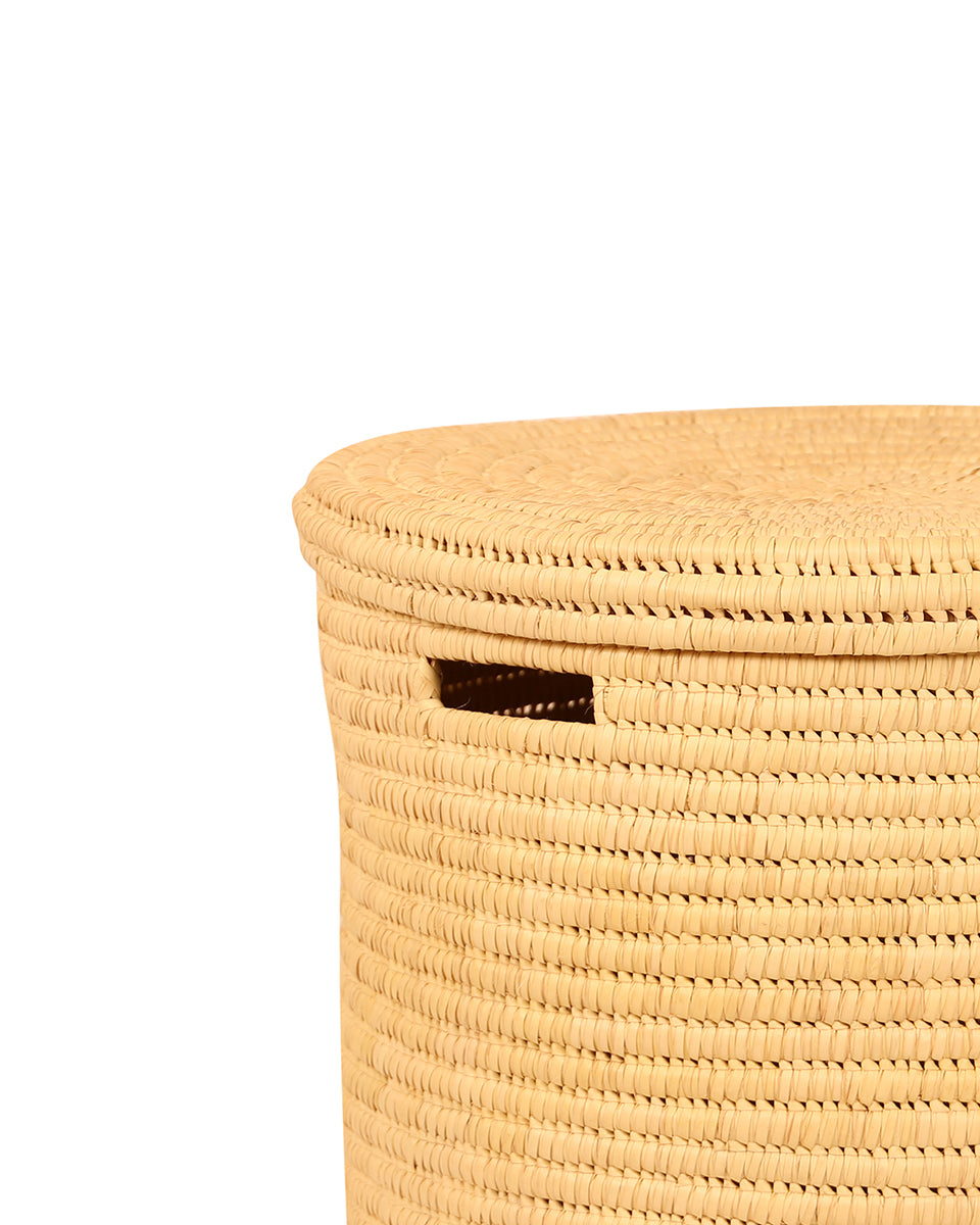 PALE: Natural Lidded Laundry Basket