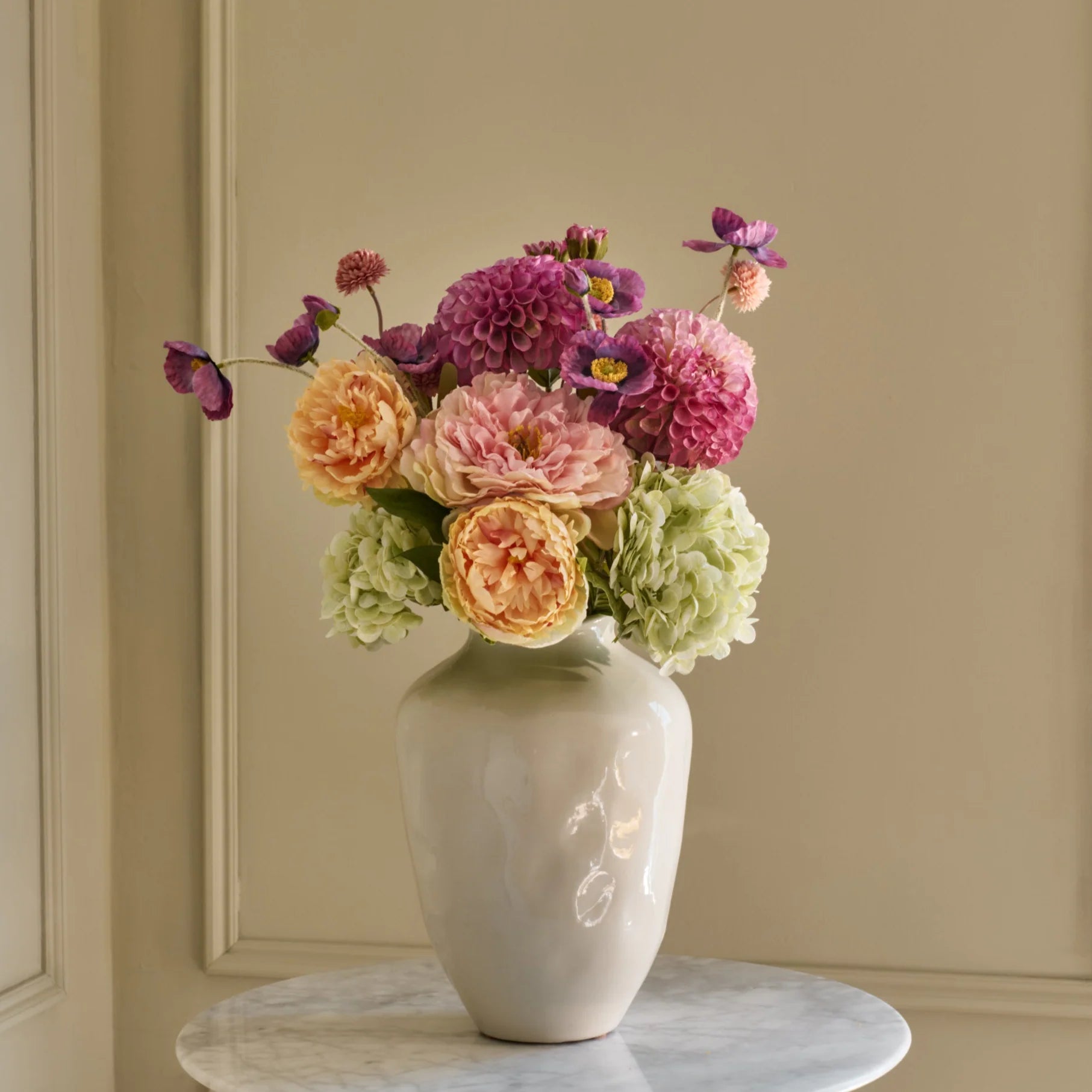 The Aida | Faux Flower Arrangements | Pinks, Purples & Green