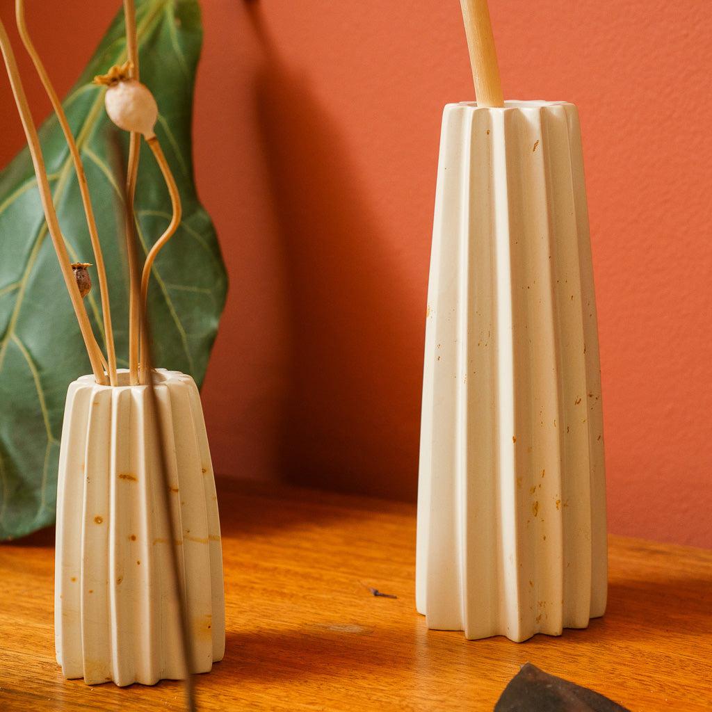 Kenyan Soapstone Hand Carved Small Vase 'Star'