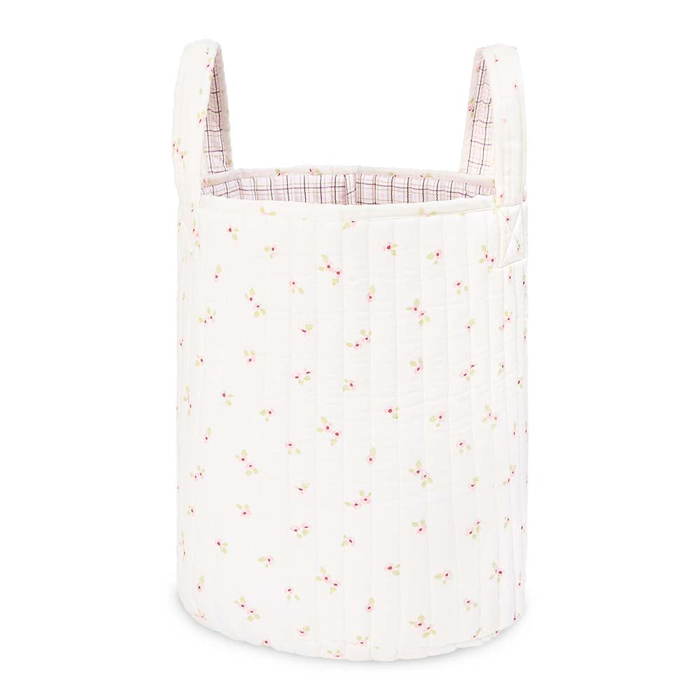 Large Quilted Storage Basket | Anemone & Pink Check
