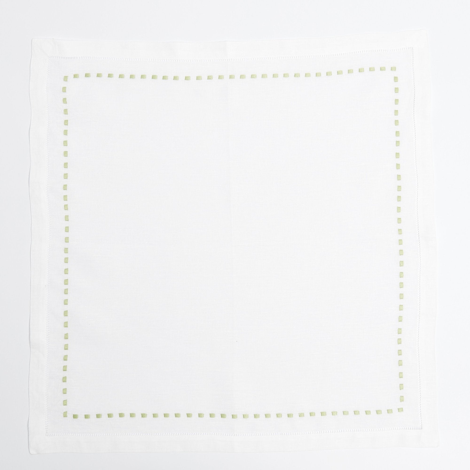 Green Dash Linen Napkins (Set of 4)