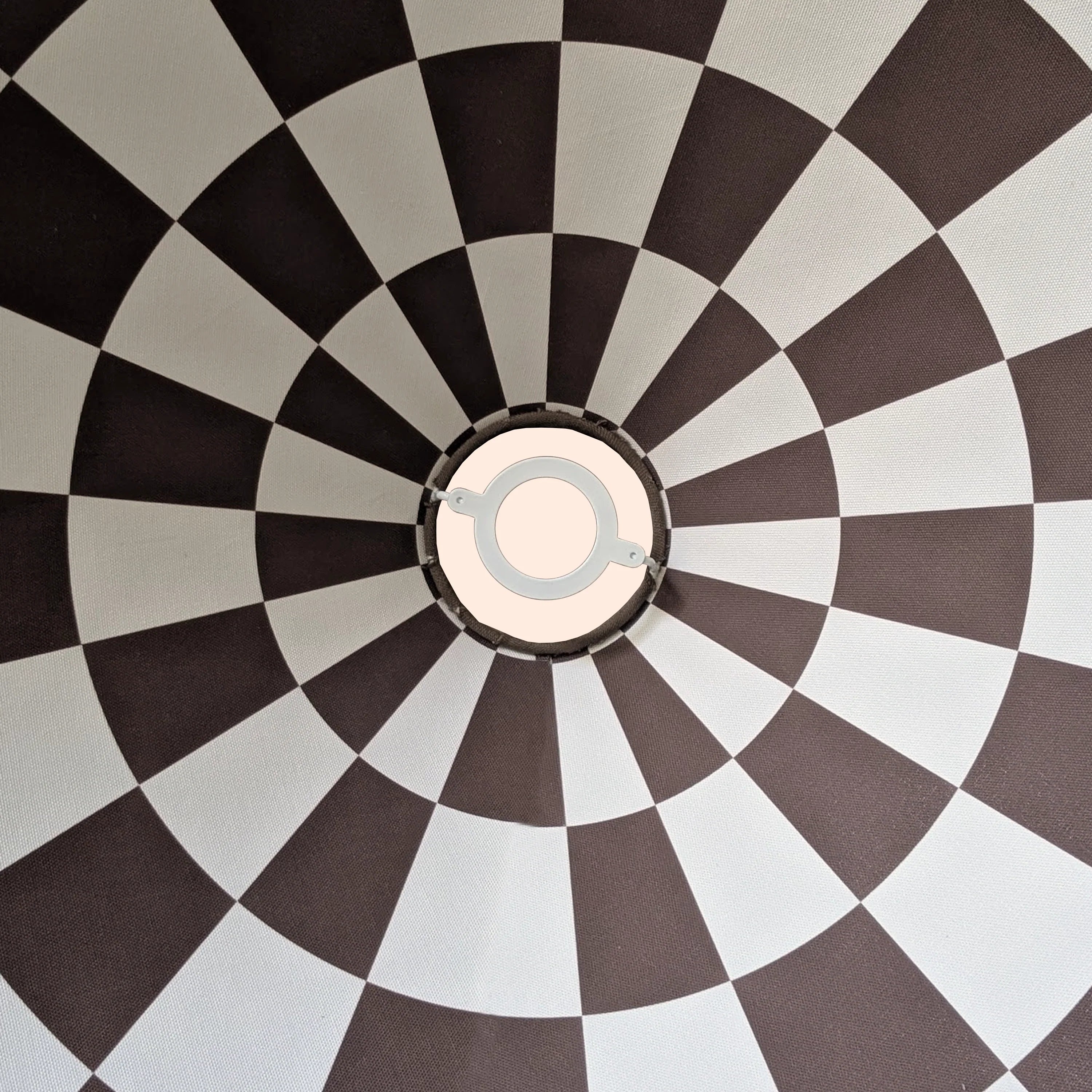 Bark brown checkered cone shade