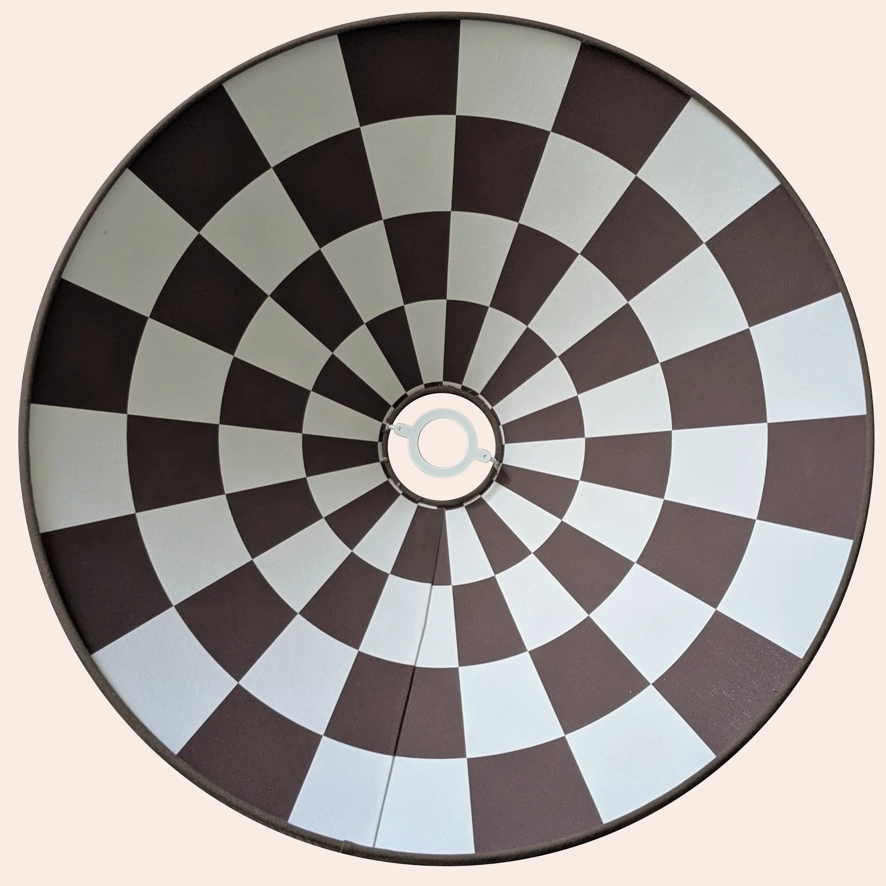 Bark brown checkered cone shade