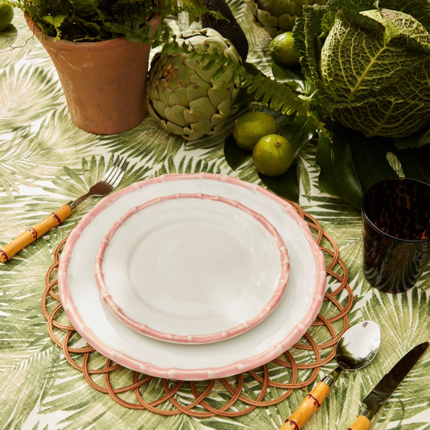 Small Pink Bamboo Side Plate (1 Piece)