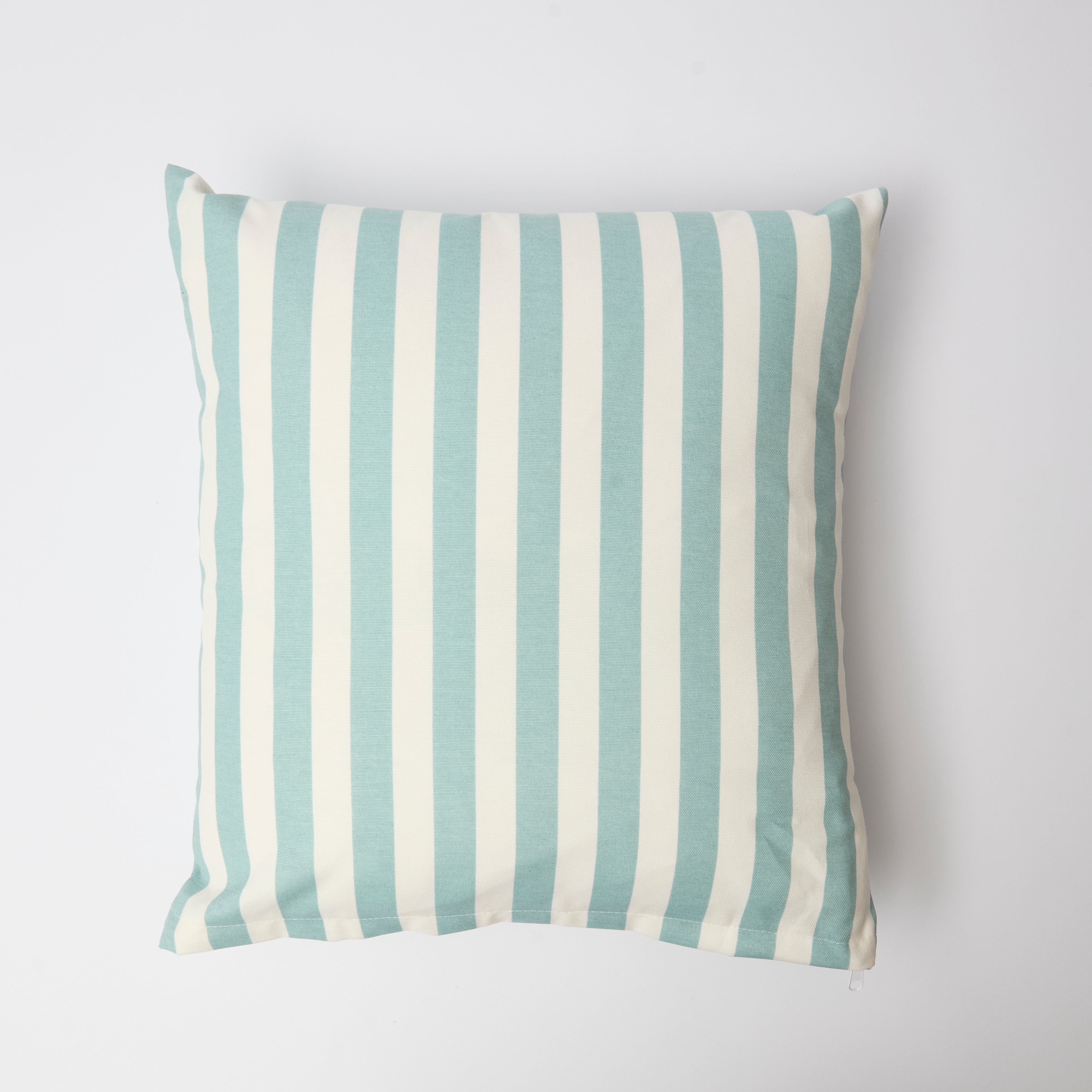 Light Blue Striped Outdoor Cushion