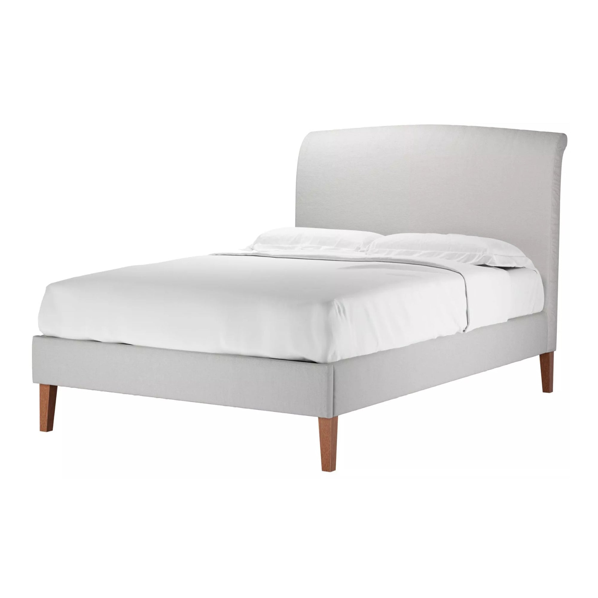 Thea Alabaster Brushed Linen Cotton Bed - Double Size
