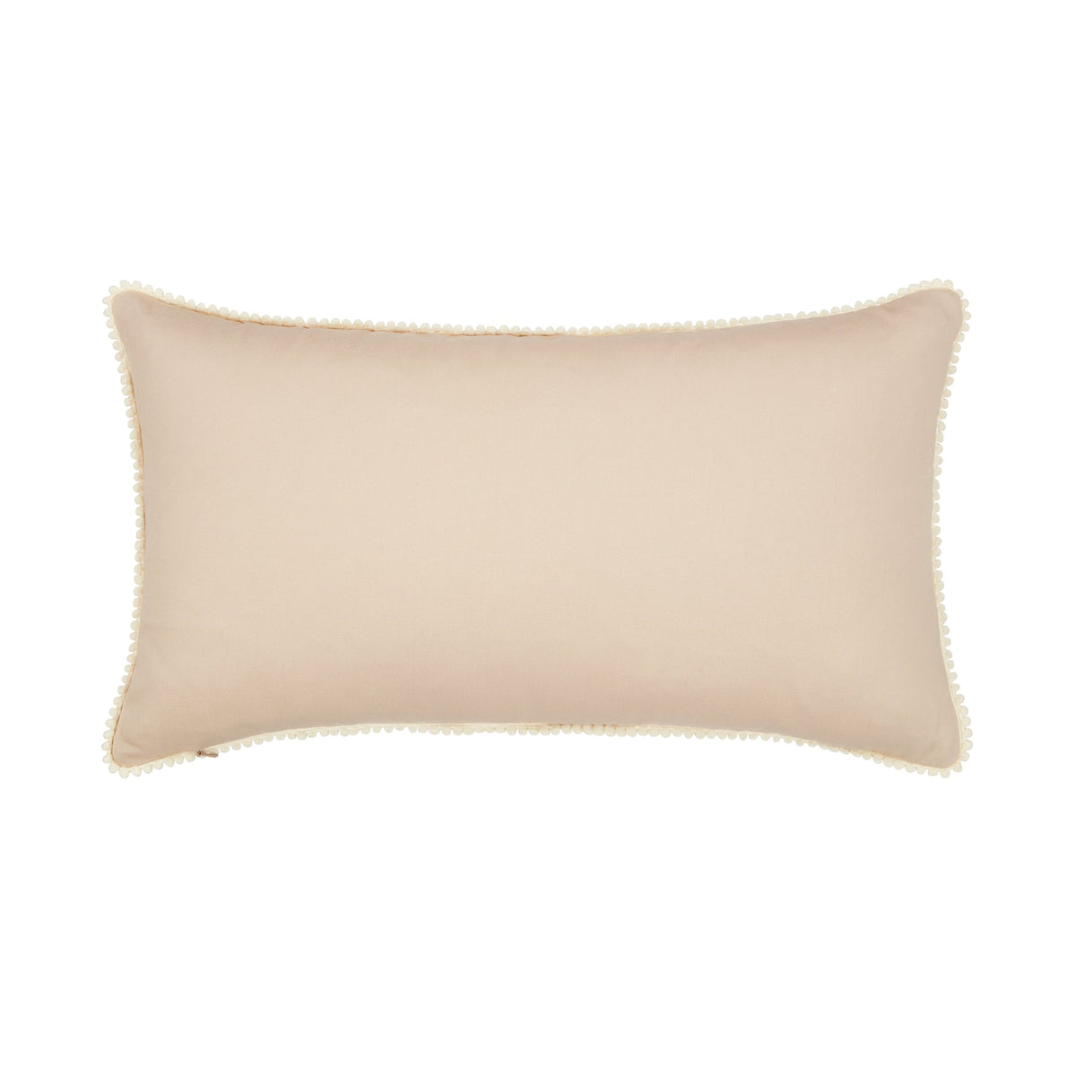 PINK AND CREAM RECTANGULAR CUSHION