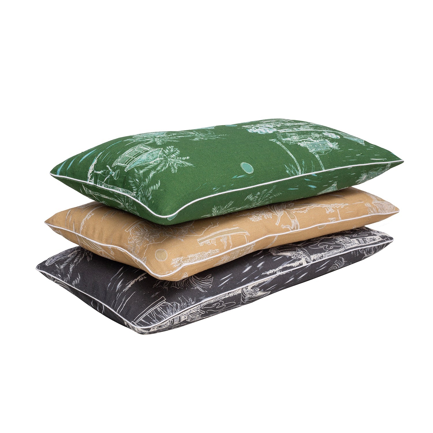 Banana Island Palm Green Small Cushion