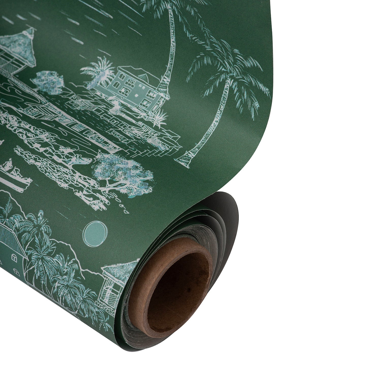 Banana Island | Palm Green Wallpaper Sample