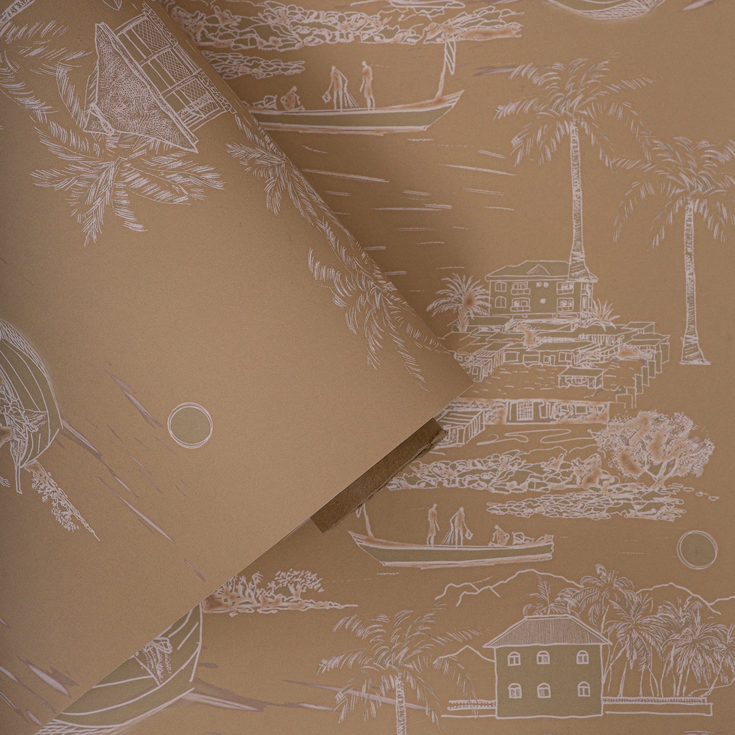 Banana Island | Sand Beige Wallpaper Sample