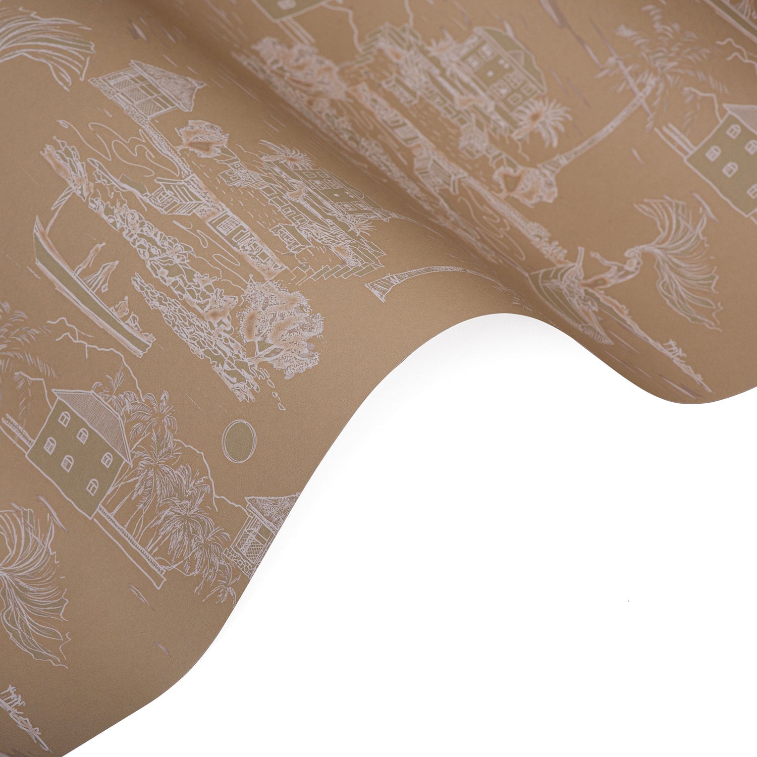 Banana Island | Sand Beige Wallpaper Sample