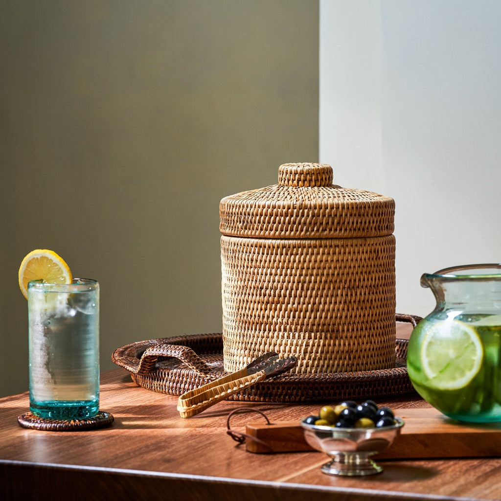 Strand Rattan Ice Bucket