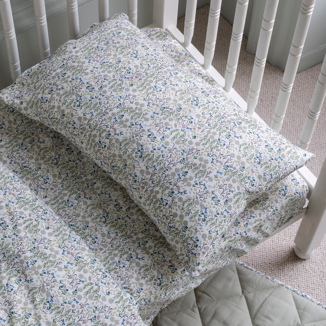 Organic Cotbed Fitted Sheet - Riverbank