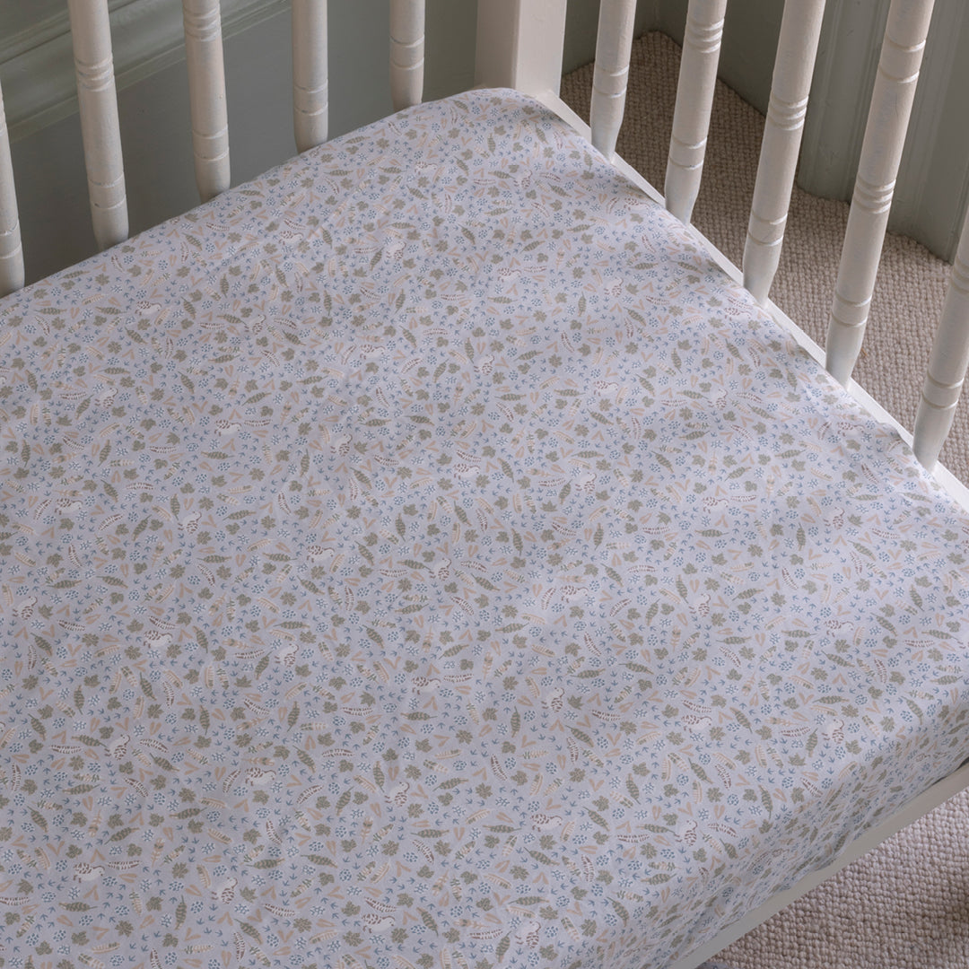 Organic Cotbed Fitted Sheet - Nature Trail
