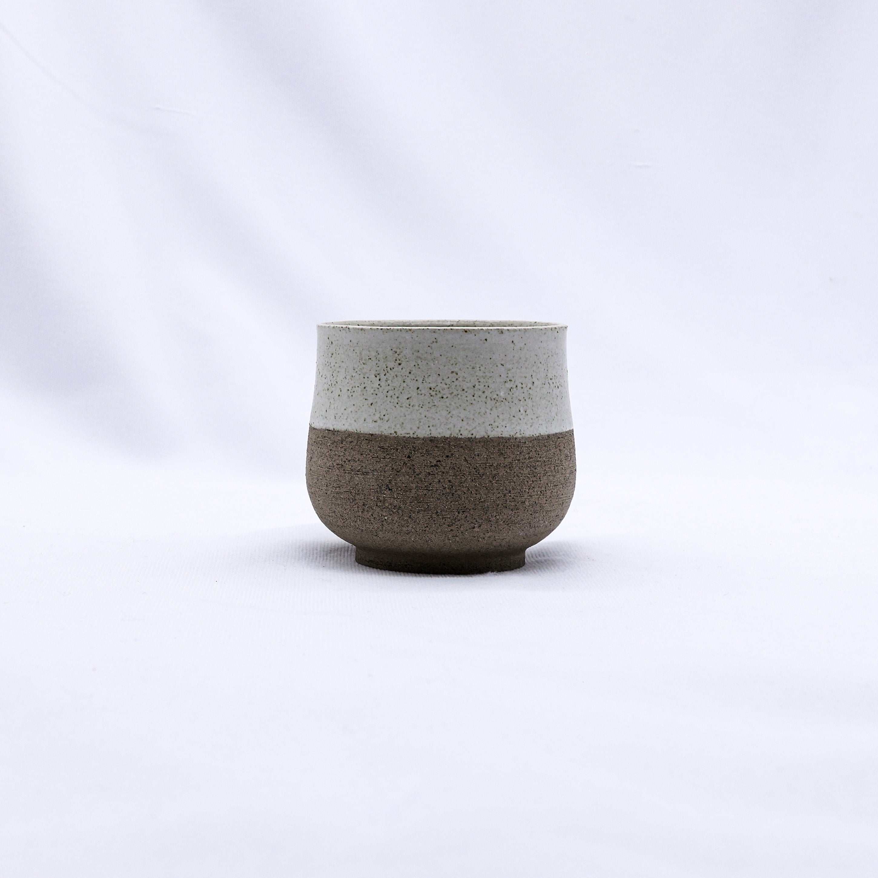 Bianca Tazza Handmade Ceramic Smoked Grey Stoneware Short Cup