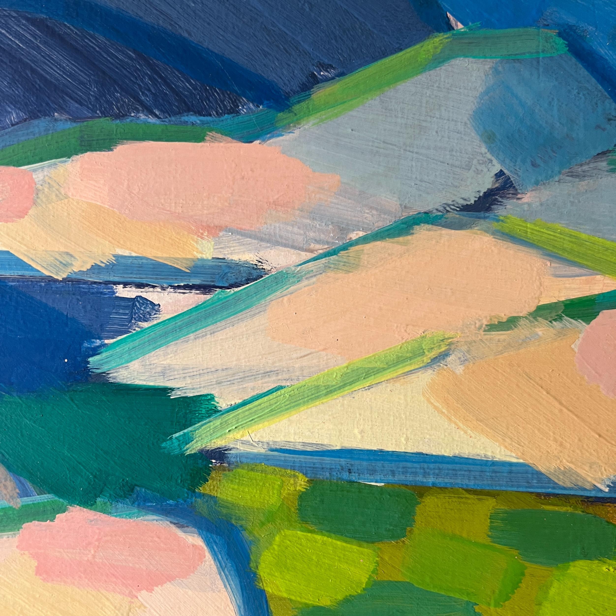 Blue Landscape Oil Painting