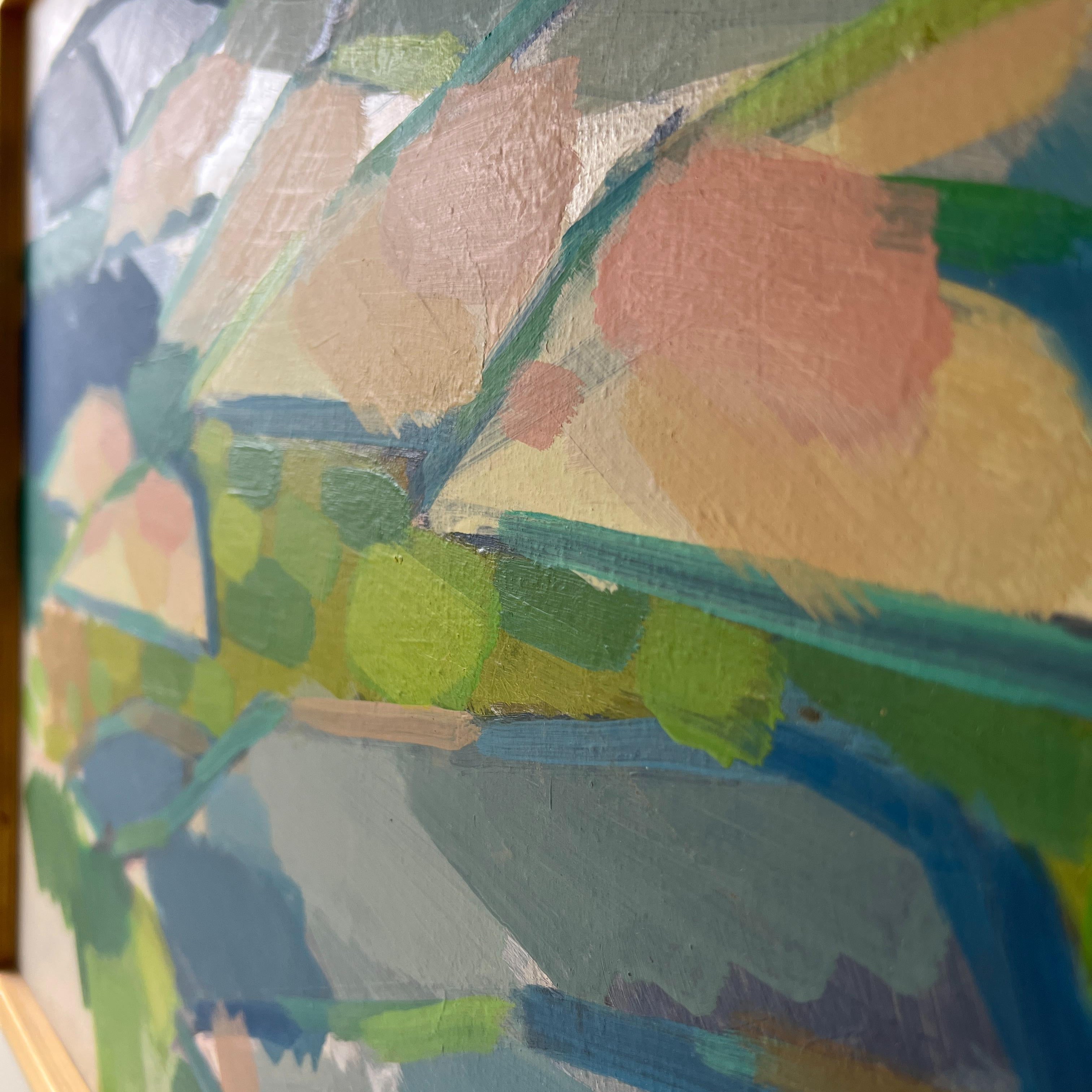Blue Landscape Oil Painting