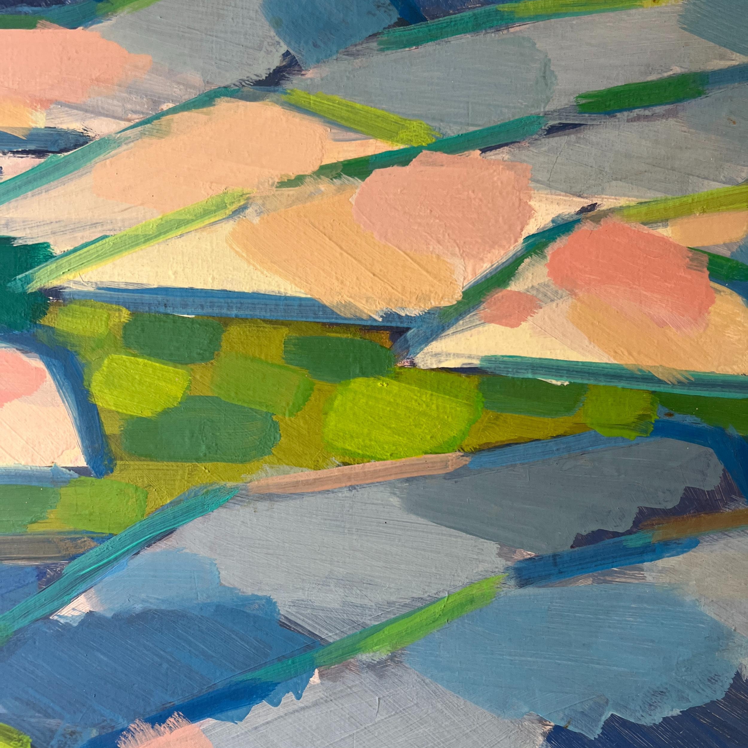 Blue Landscape Oil Painting